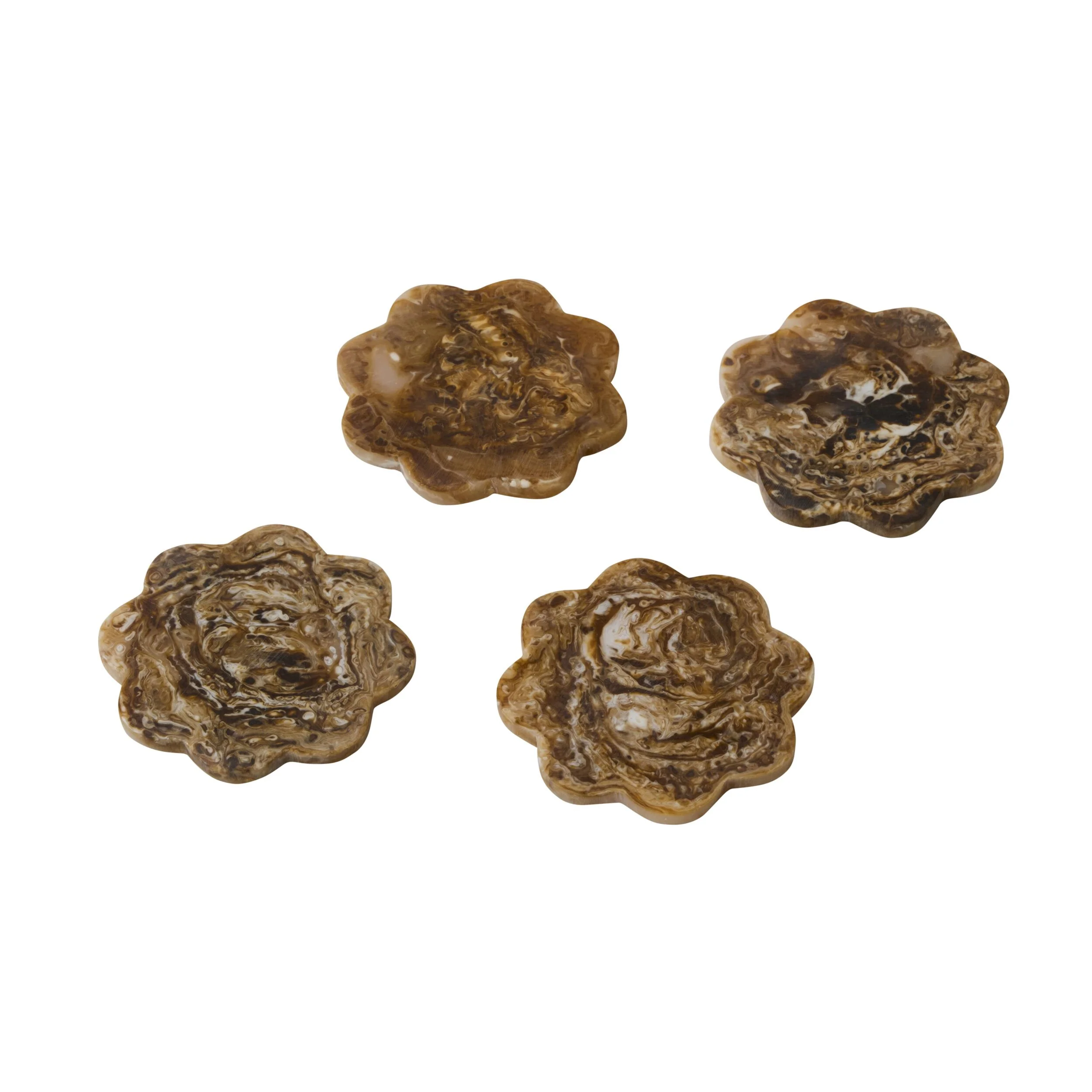 Poppi Scallop Coasters Set of 4 Tortoiseshell - Image 2