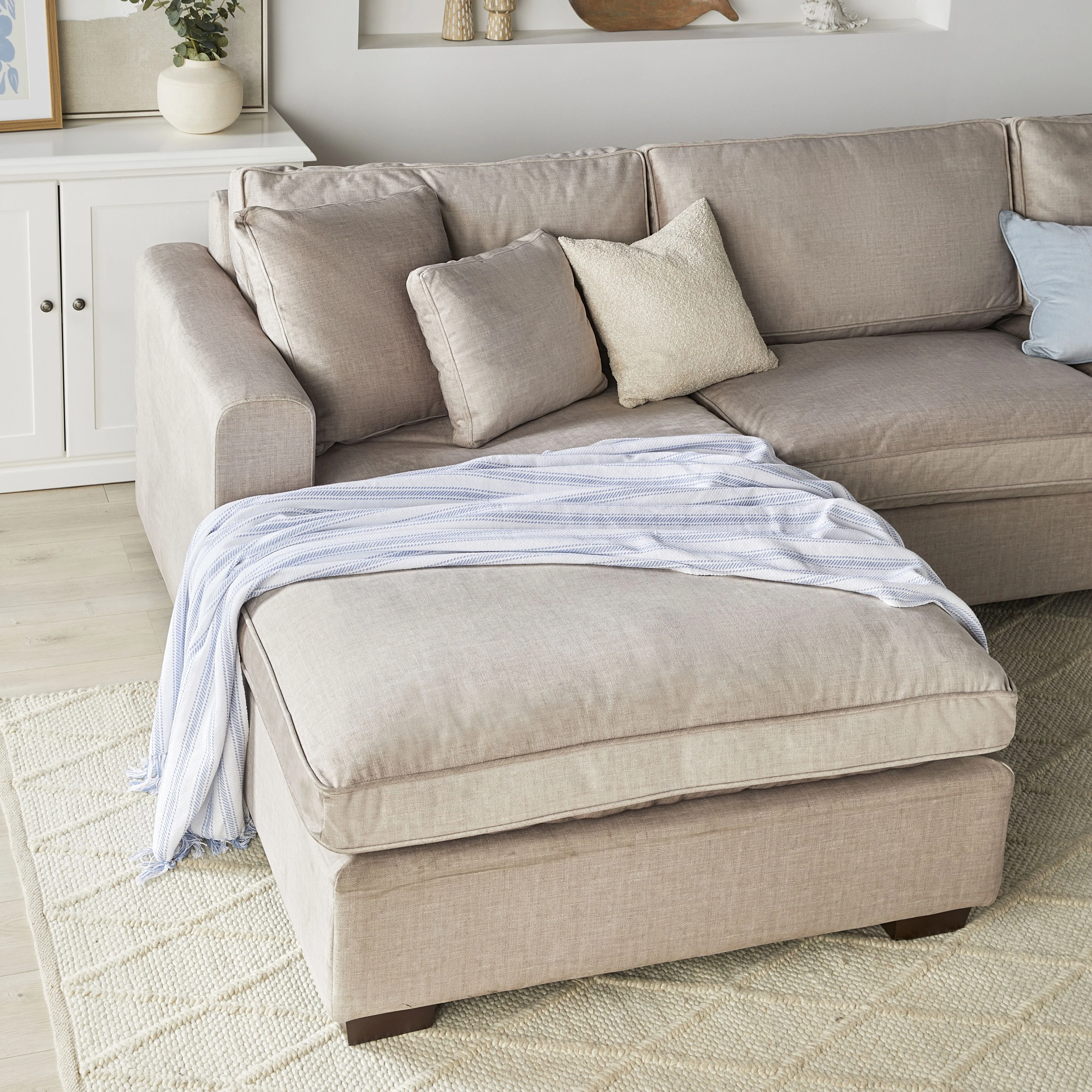 Portsea 4 Seater LHS Chaise Aura Pecan - Image 8