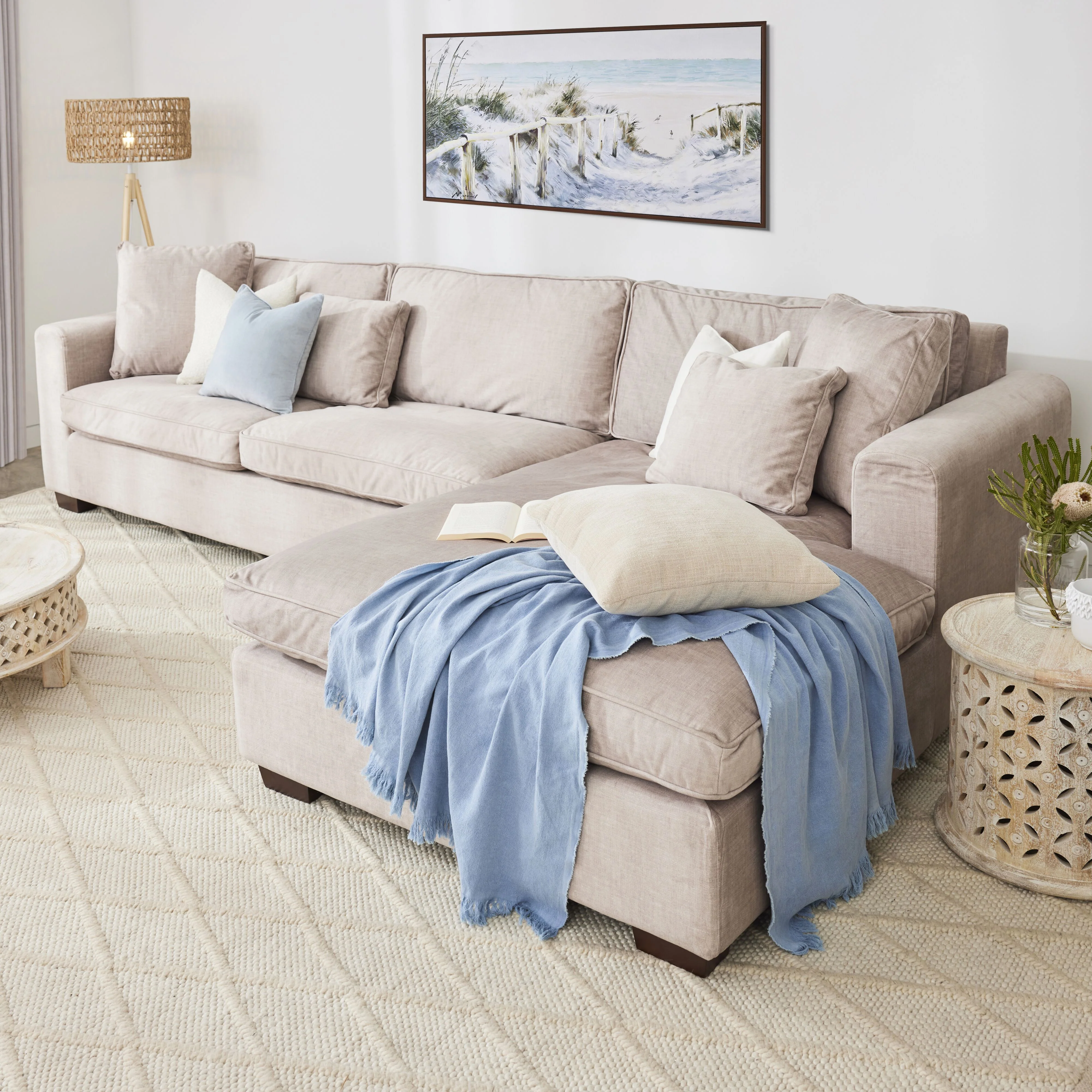 Portsea 4 Seater RHS Chaise Aura Pecan - Image 10