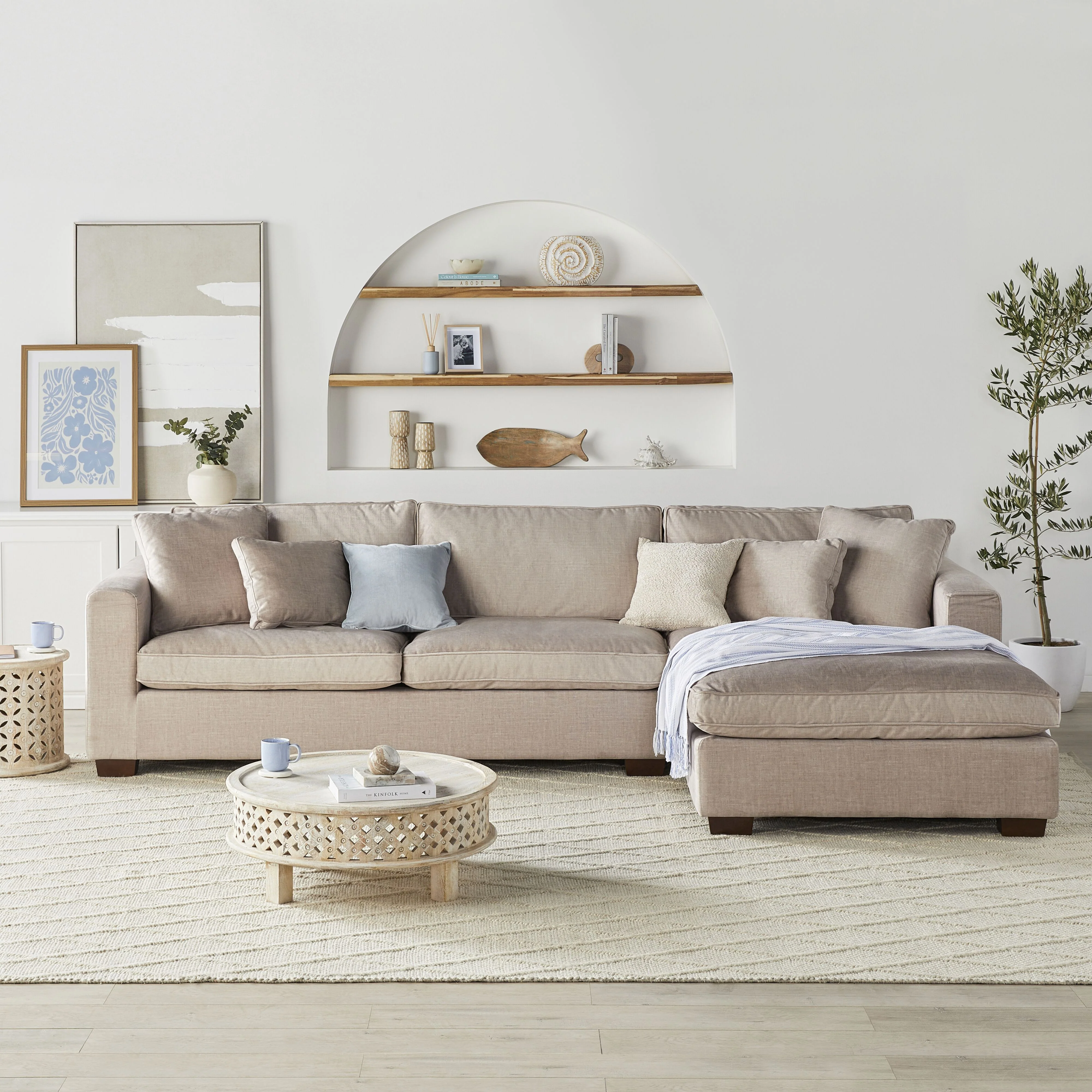 Portsea 4 Seater RHS Chaise Aura Pecan - Image 6