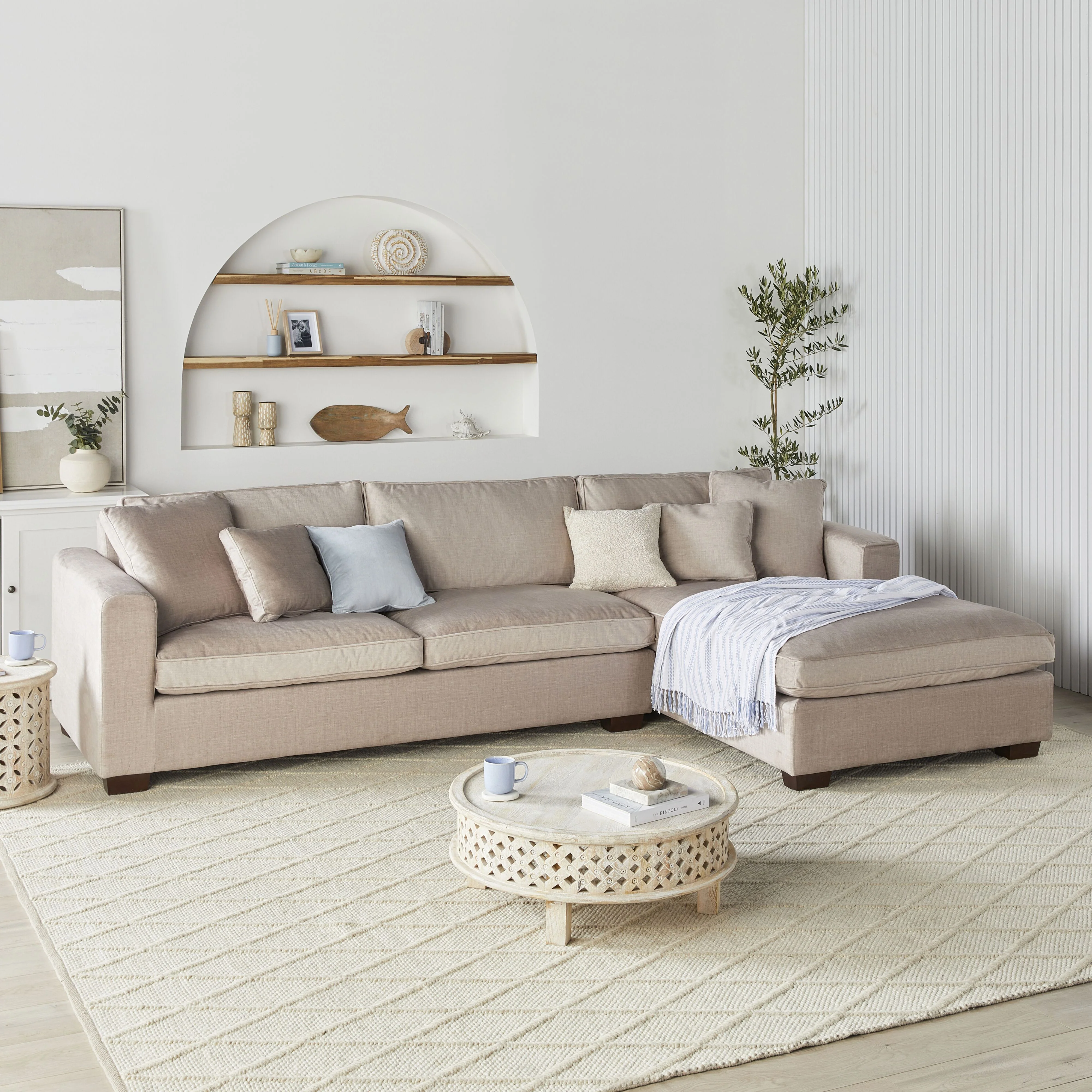 Portsea 4 Seater RHS Chaise Aura Pecan - Image 7