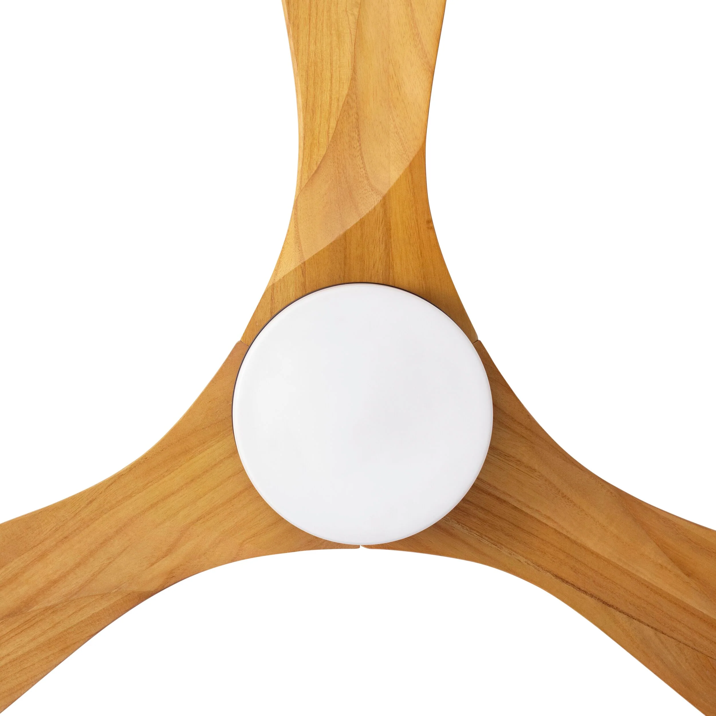 Portsea Hugger Indoor Ceiling Fan with LED Light & Remote - Black & Timber 112cm - Image 4