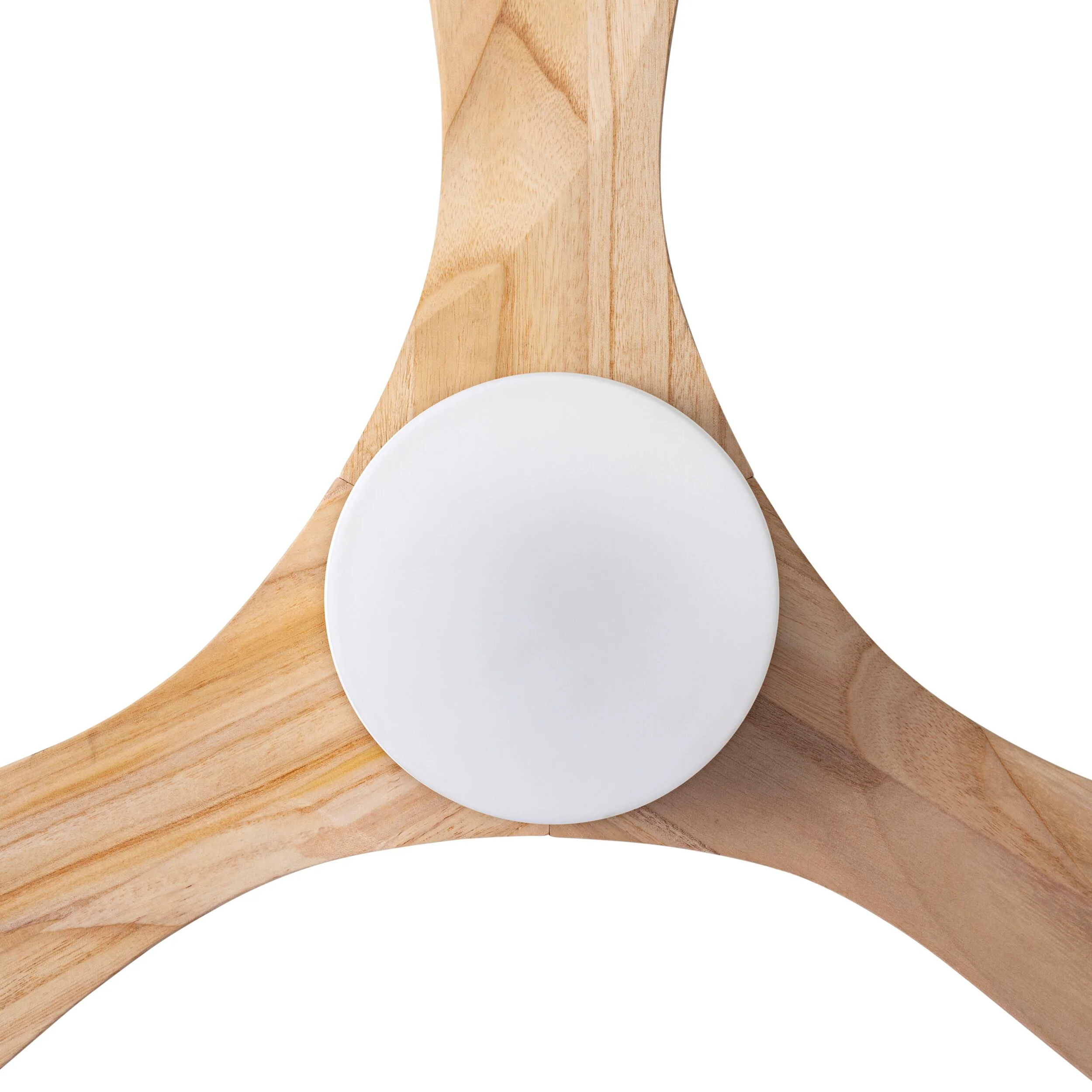 Portsea Hugger Indoor Ceiling Fan with LED Light & Remote - White & Timber 112cm - Image 4