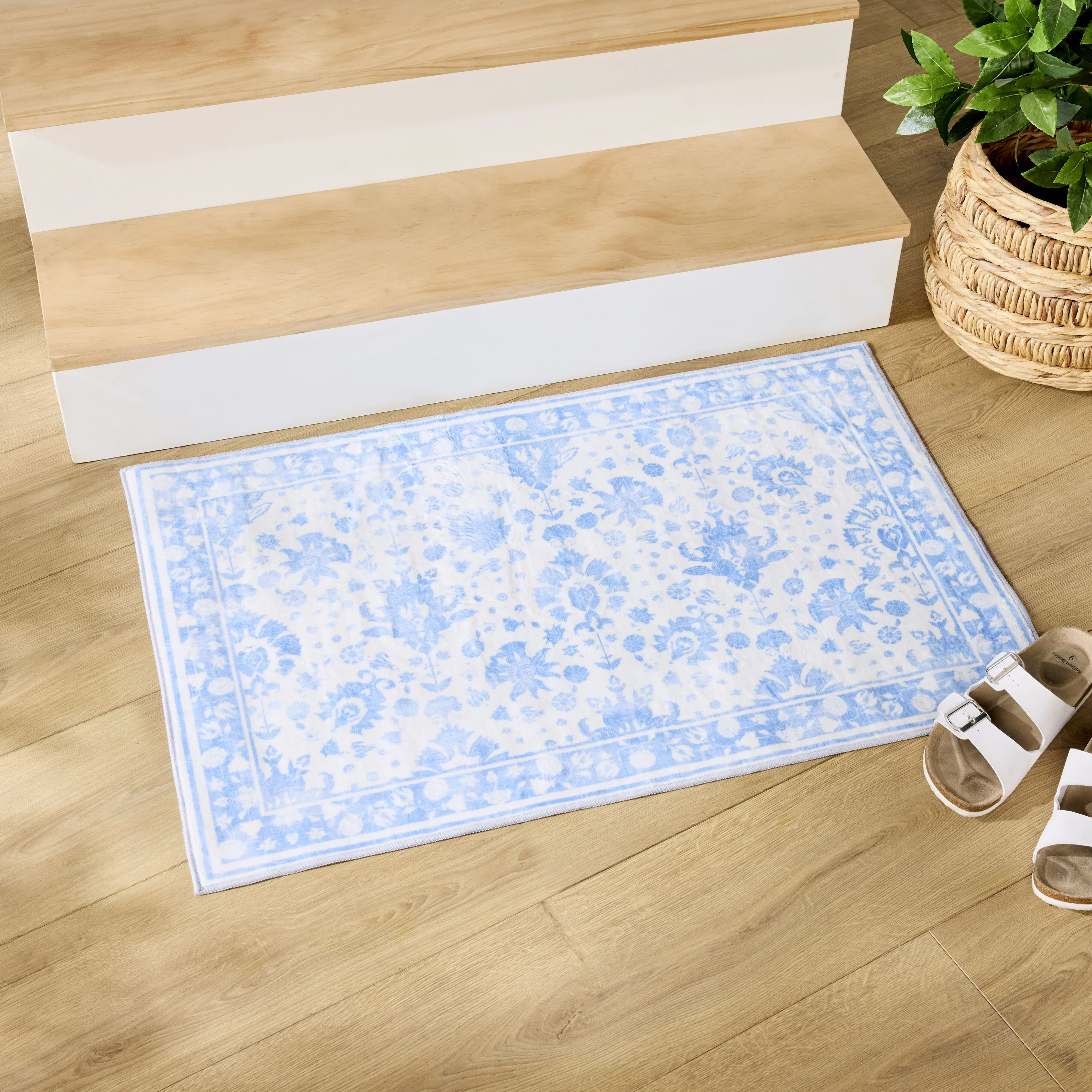 Prairie Silky Soft Washable Doormat Sapphire 60x90cm - Image 3
