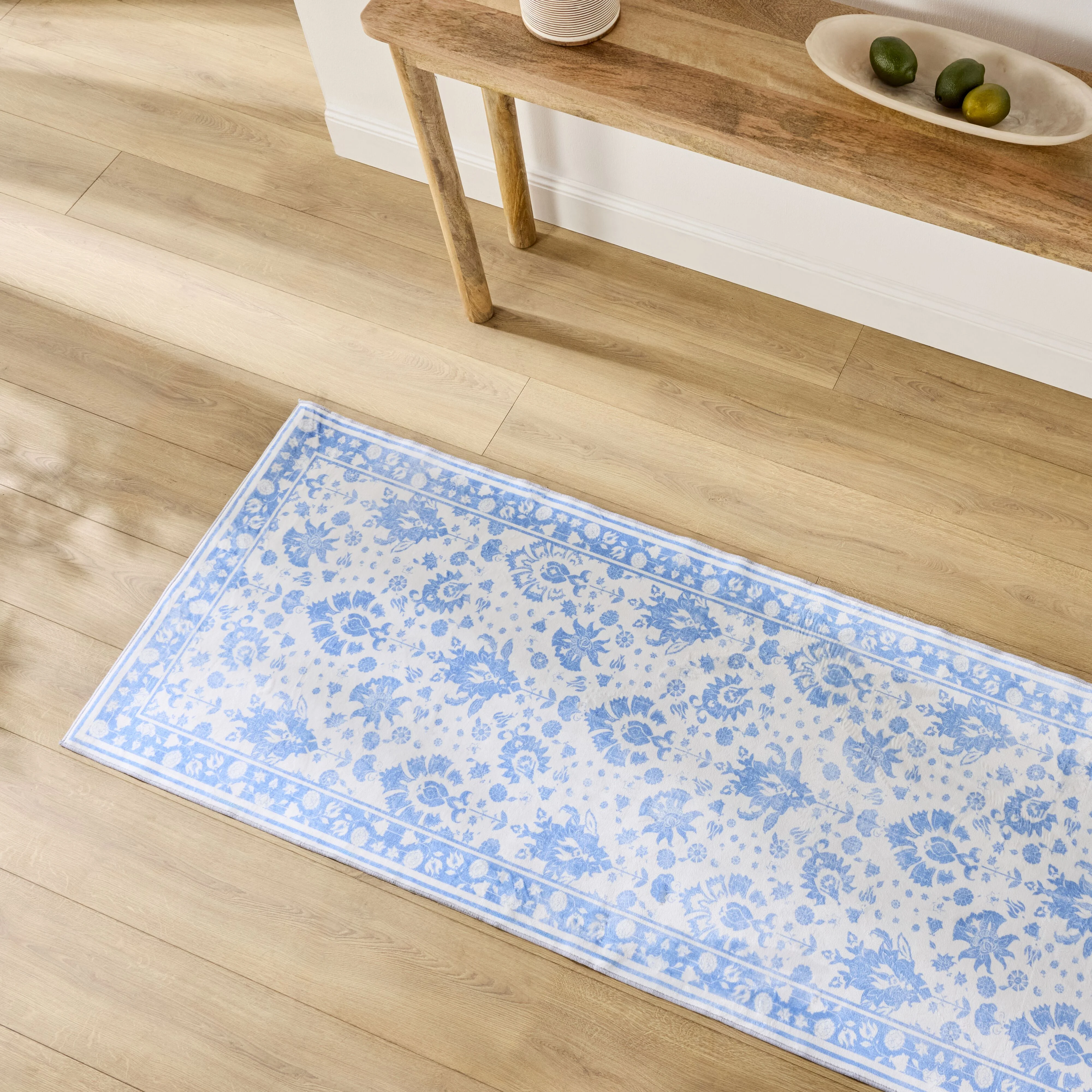 Prairie Silky Soft Washable Runner Sapphire 80x200cm - Image 3