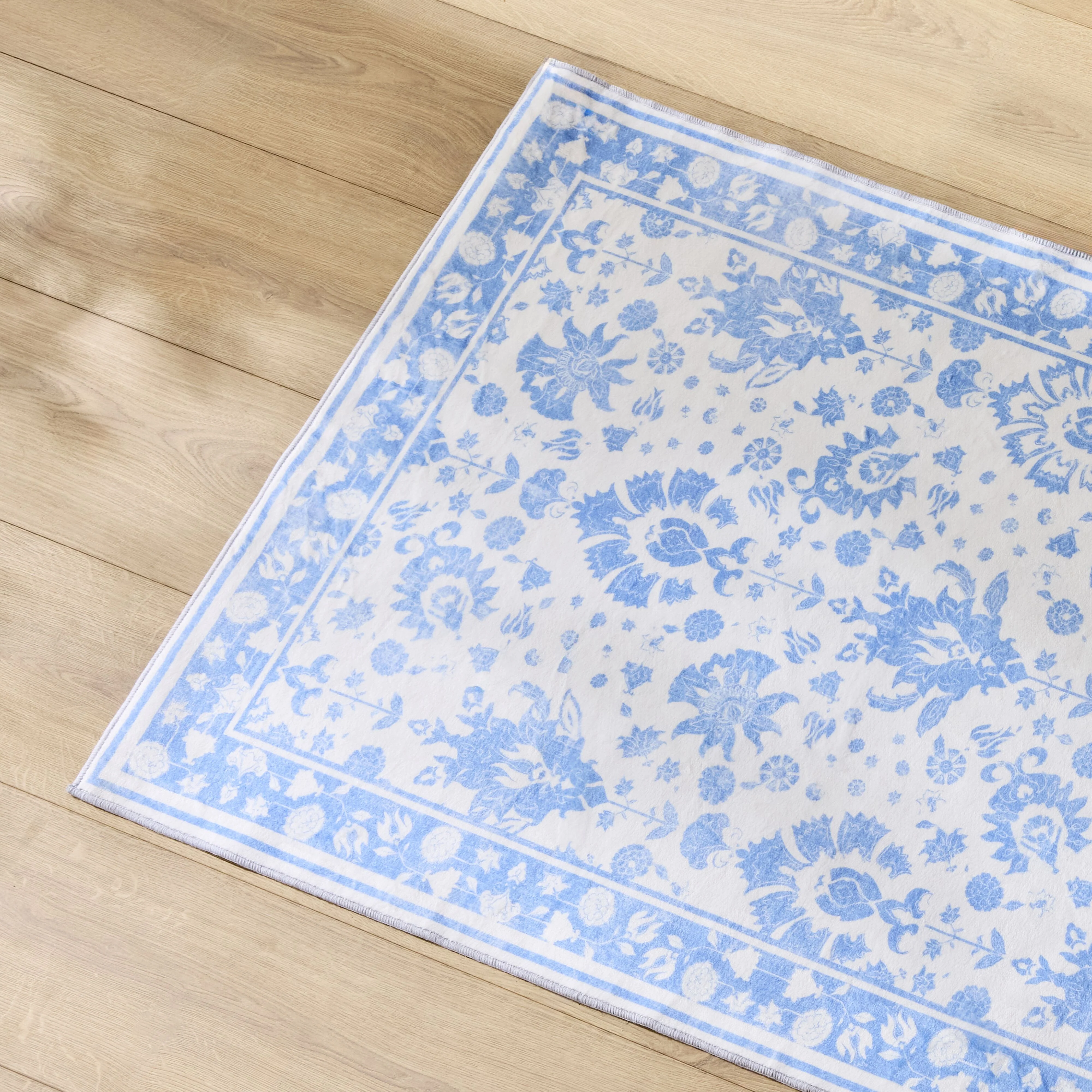 Prairie Silky Soft Washable Runner Sapphire 80x200cm - Image 4