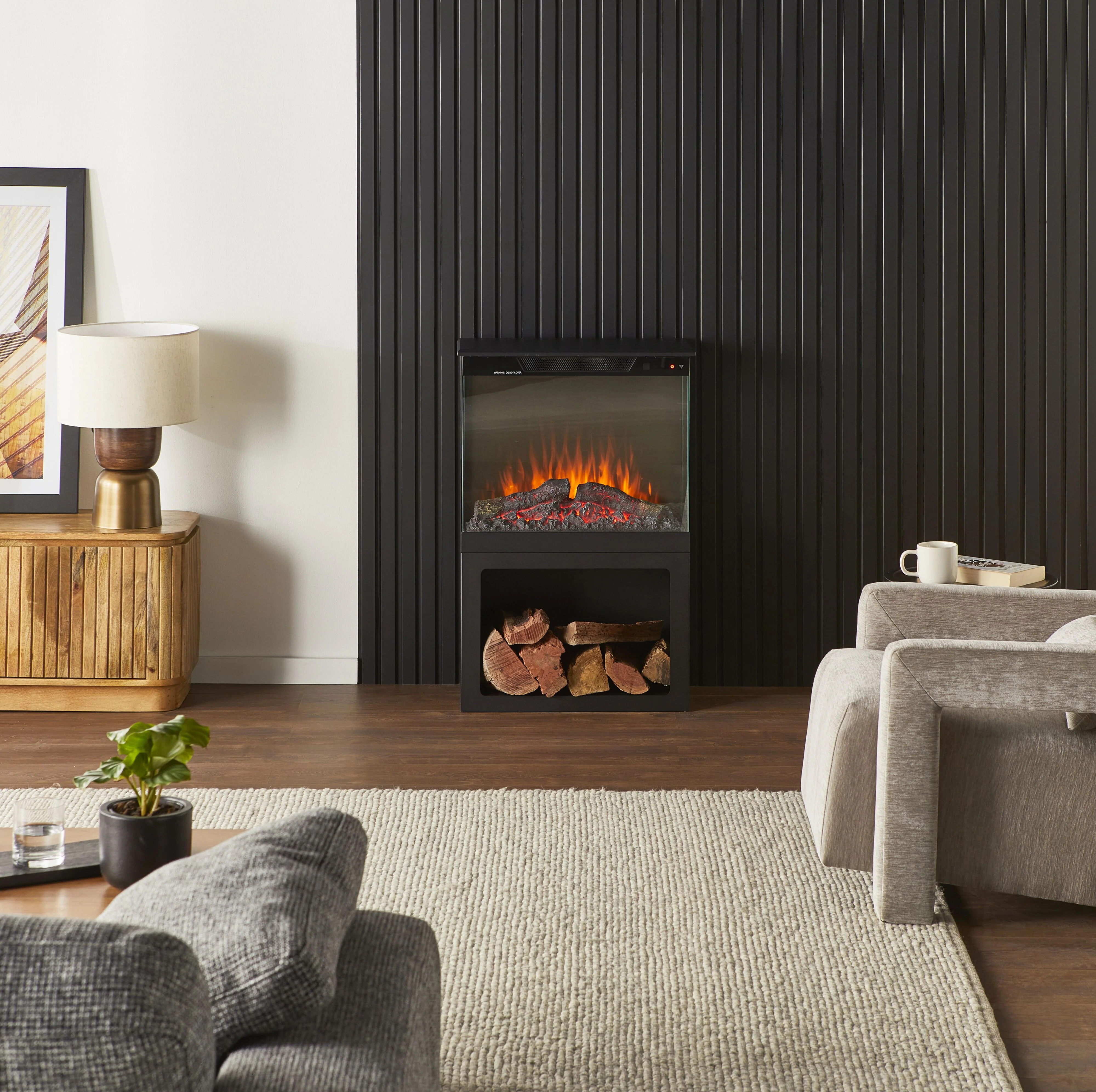 Preston Electric Fireplace 61x30x92cm - Image 8