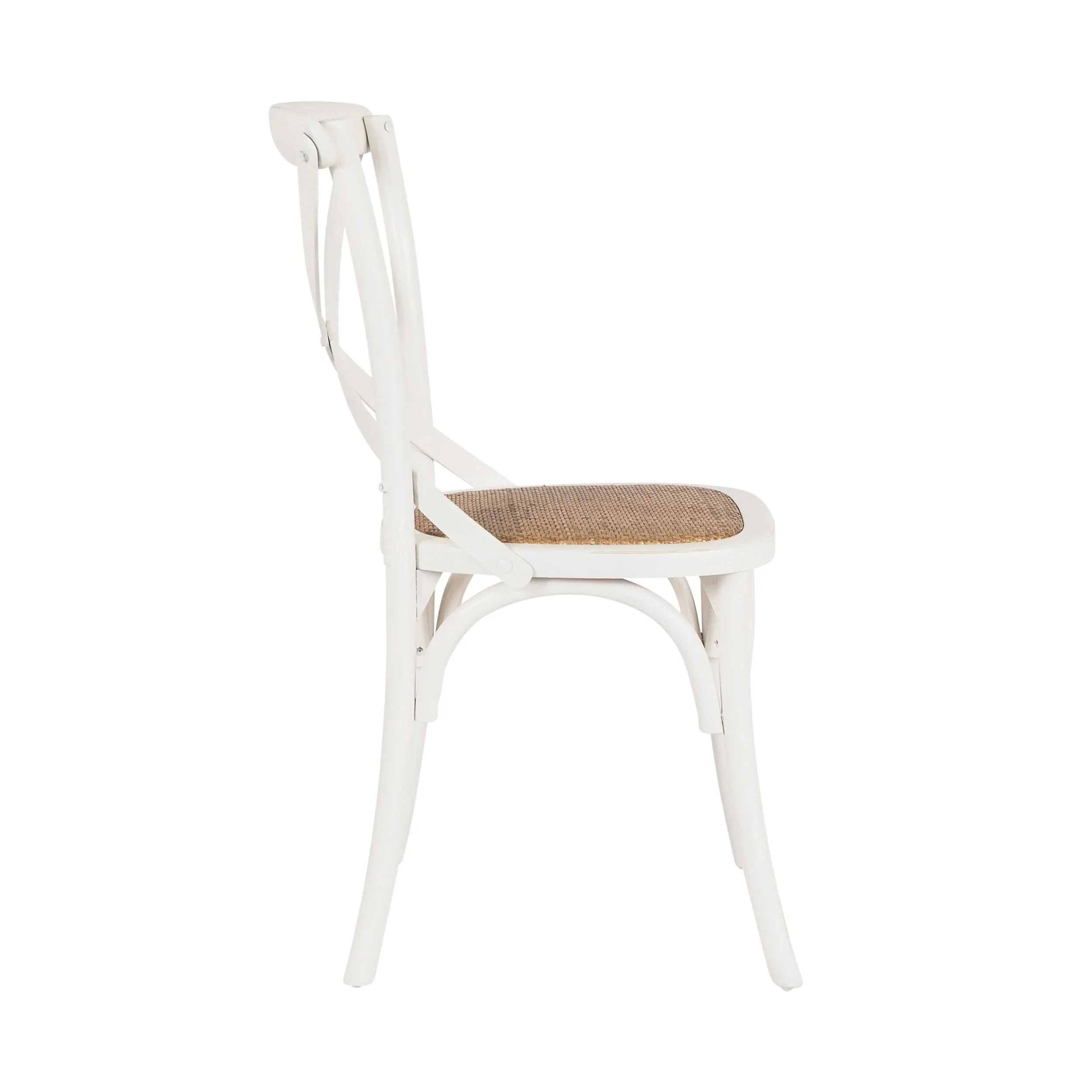 Provincial Cross Back Dining Chair Crisp White - Image 3