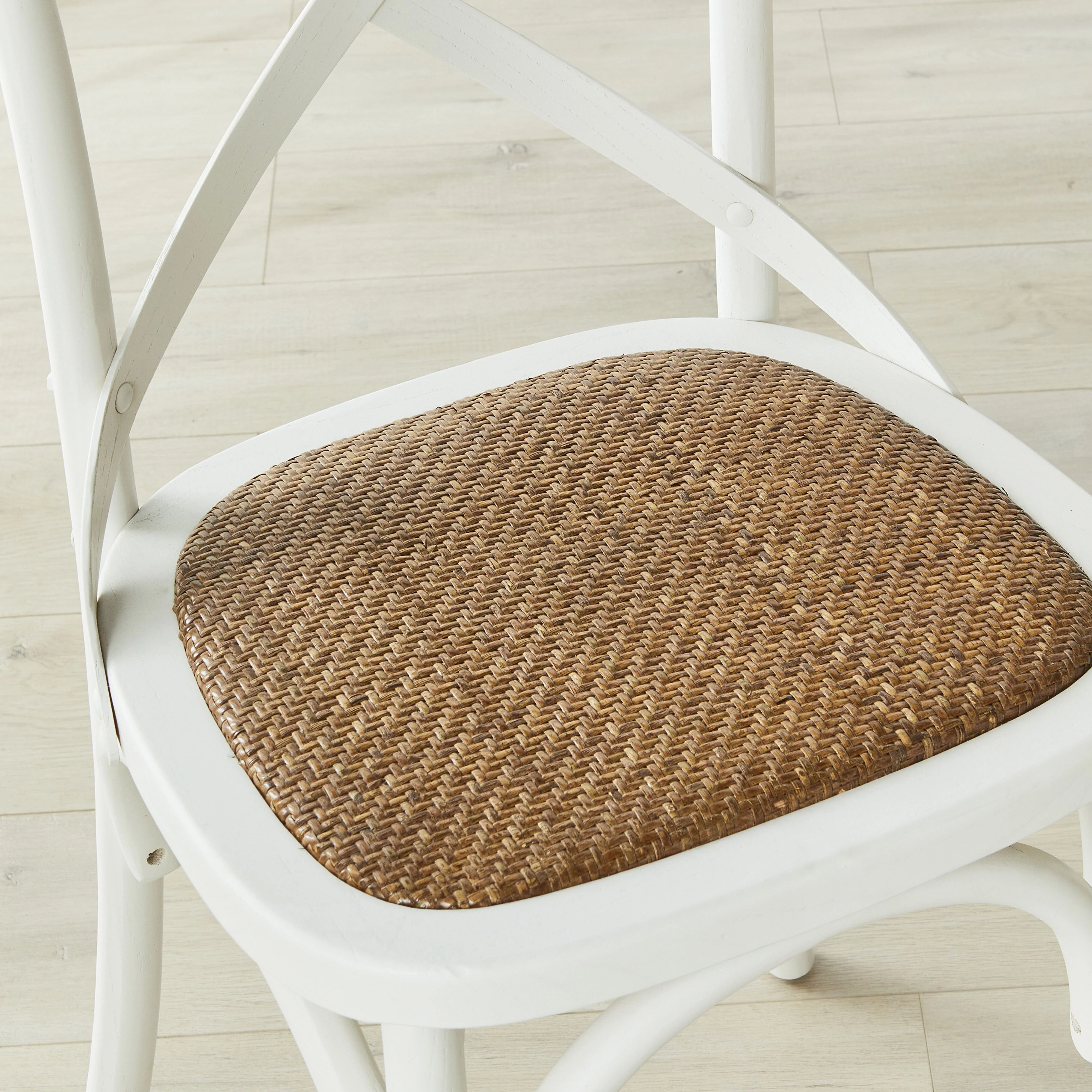 Provincial Cross Back Dining Chair Crisp White - Image 9