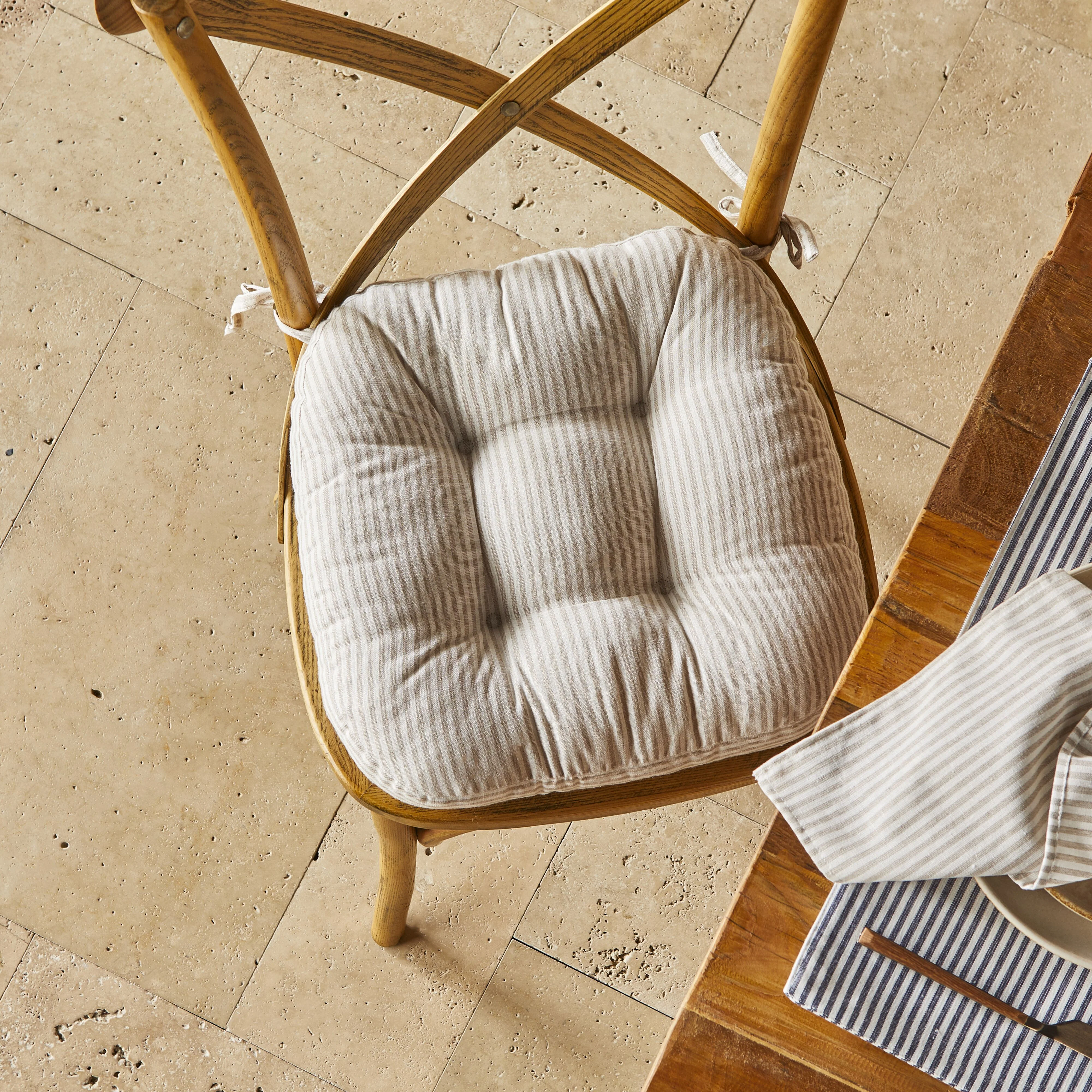 Provincial Cross Back Dining Chair Natural Oak - Image 13