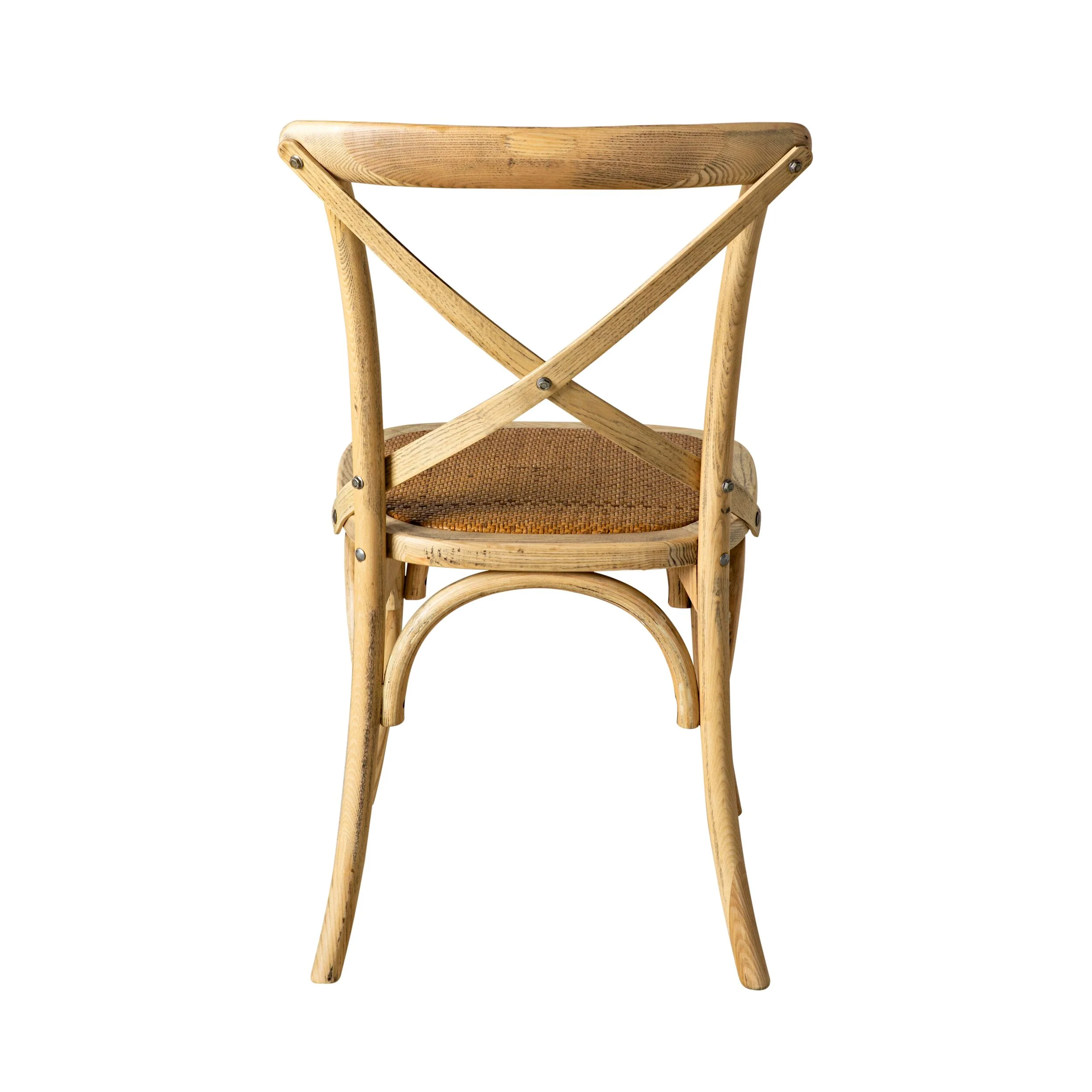 Provincial Cross Back Dining Chair Natural Oak - Image 4