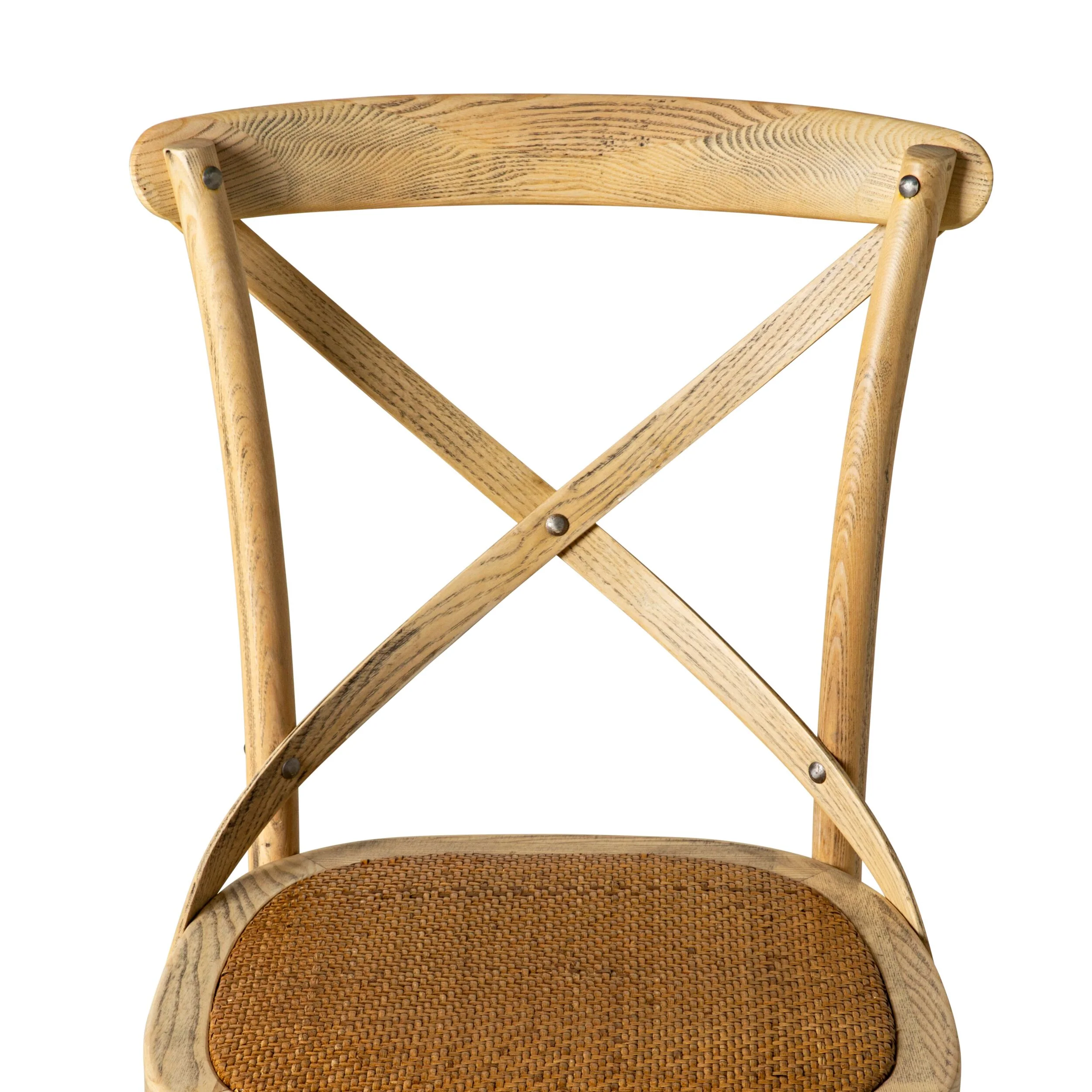Provincial Cross Back Dining Chair Natural Oak - Image 5