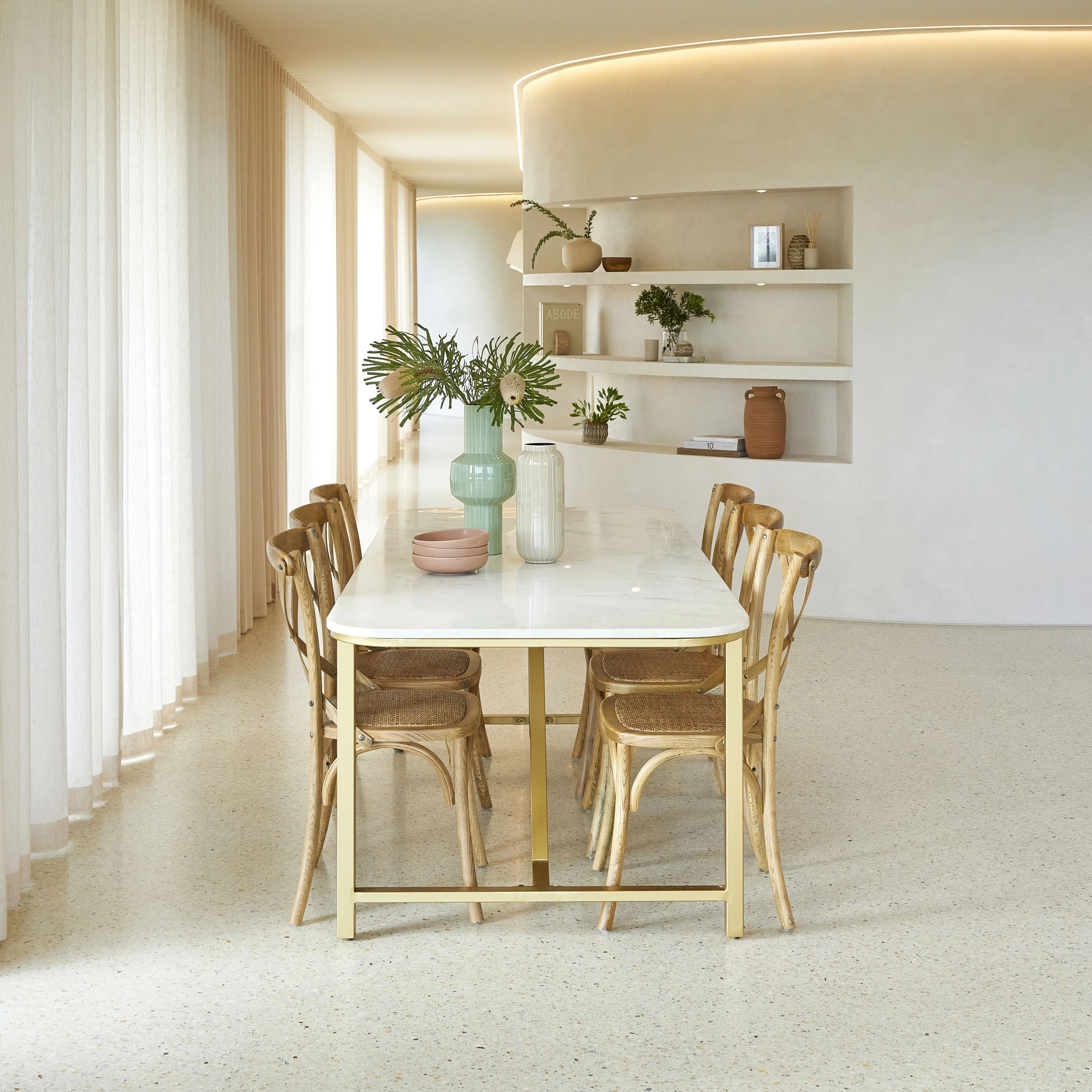 Provincial Cross Back Dining Chair Natural Oak - Image 9