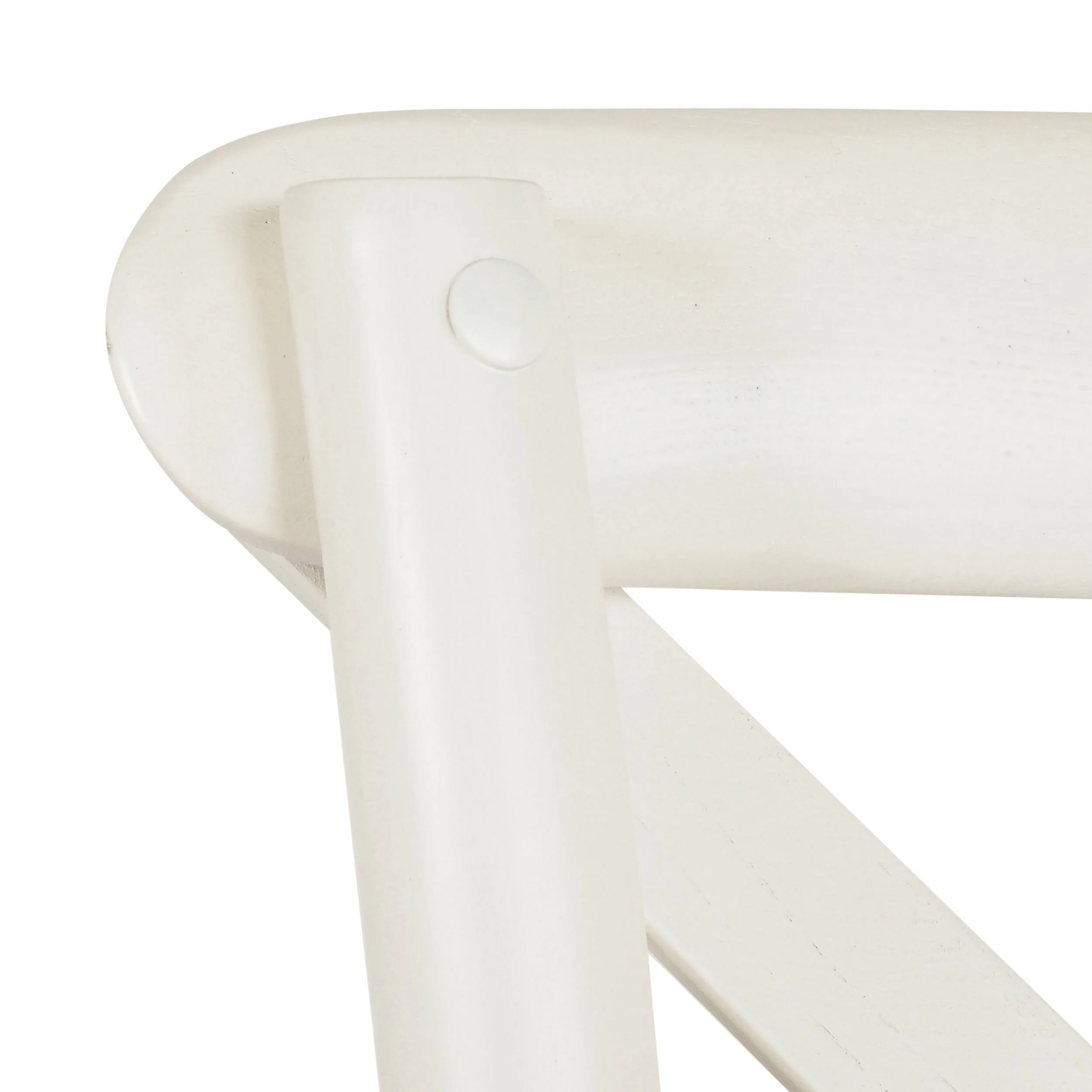 Provincial Cross Back Dining Chair Vintage White - Image 5