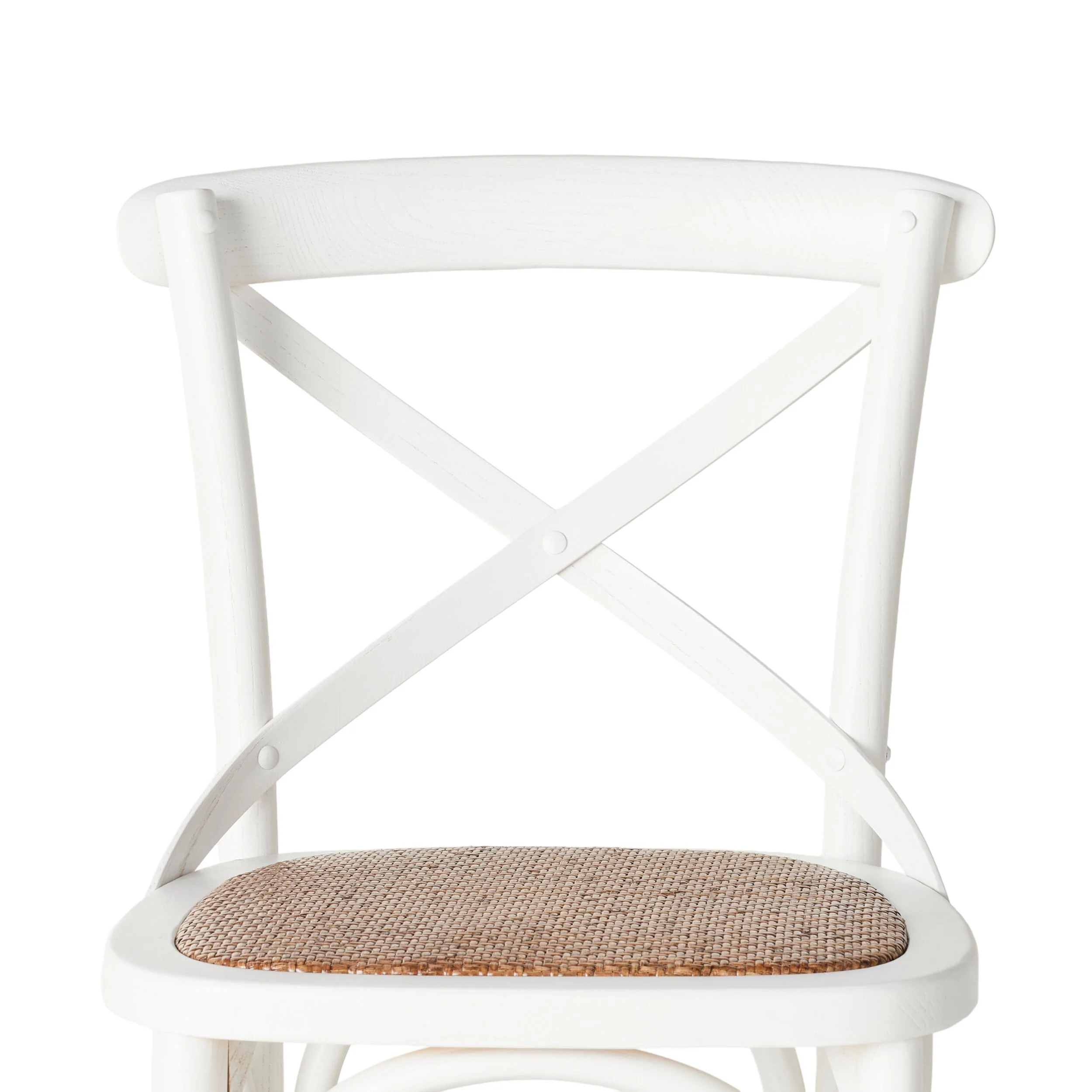 Provincial Cross Back Dining Stool Crisp White - Image 5