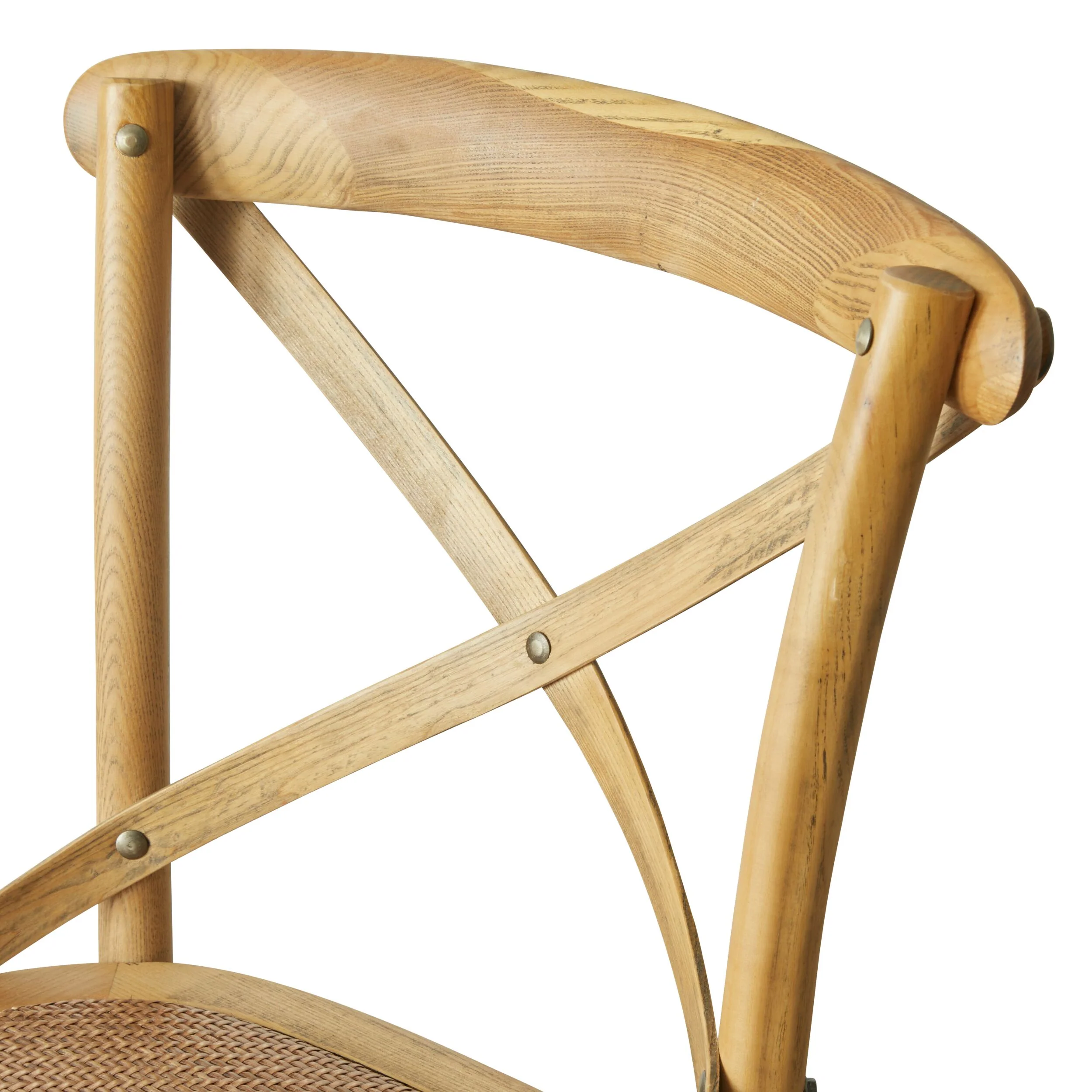 Provincial Cross Back Dining Stool Natural Oak - Image 6
