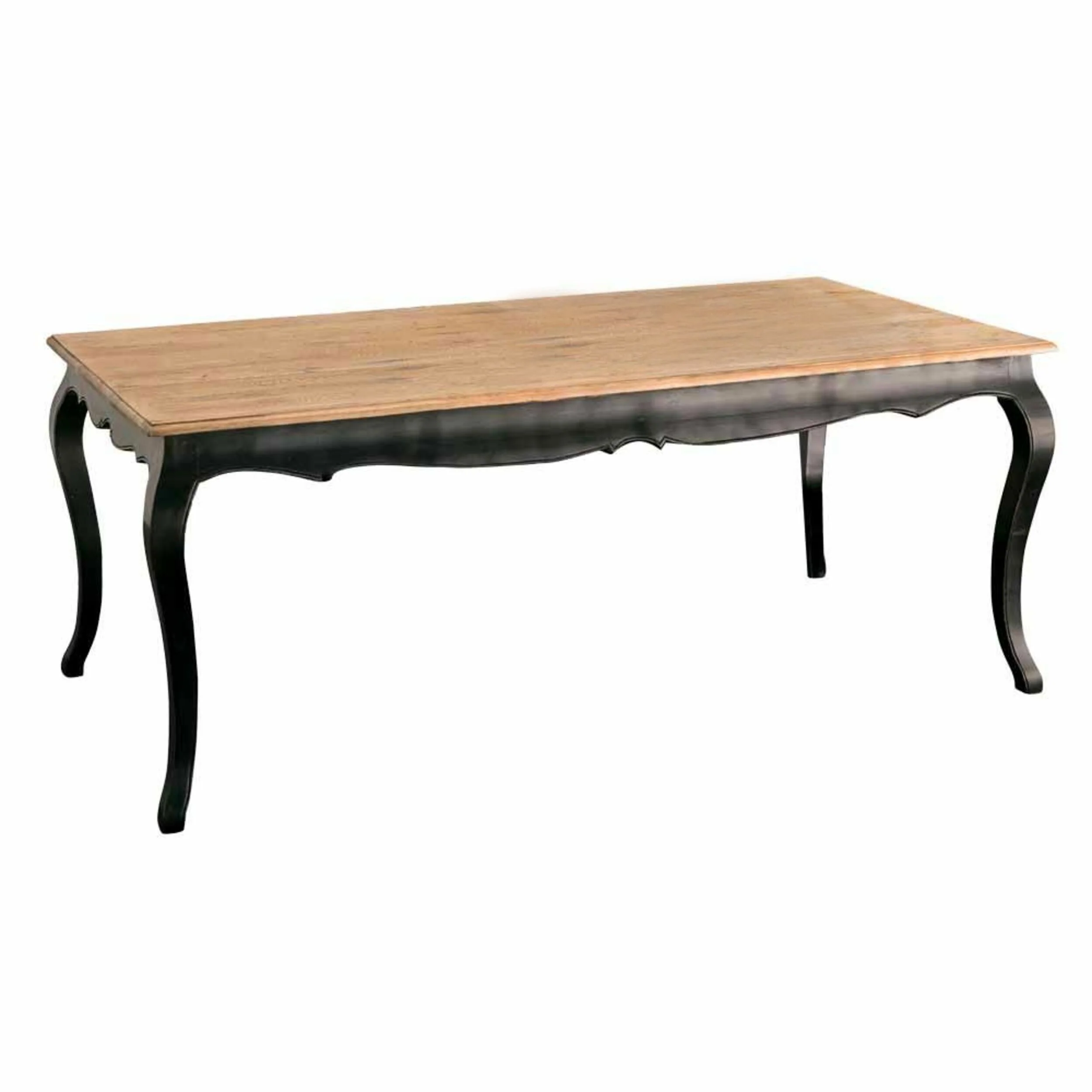 Provincial Oak Dining Table 200cm Black - Image 3