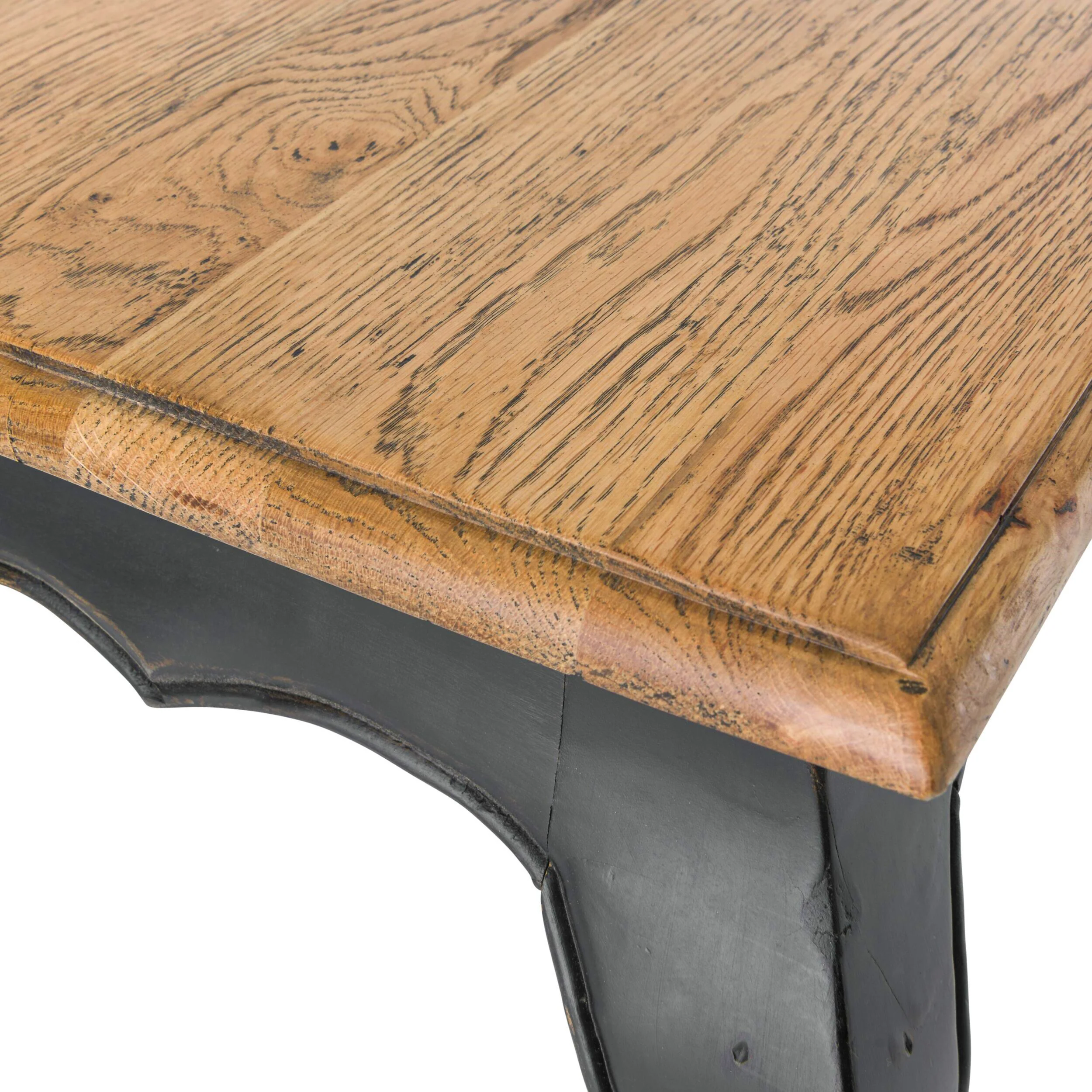 Provincial Oak Dining Table 200cm Black - Image 5
