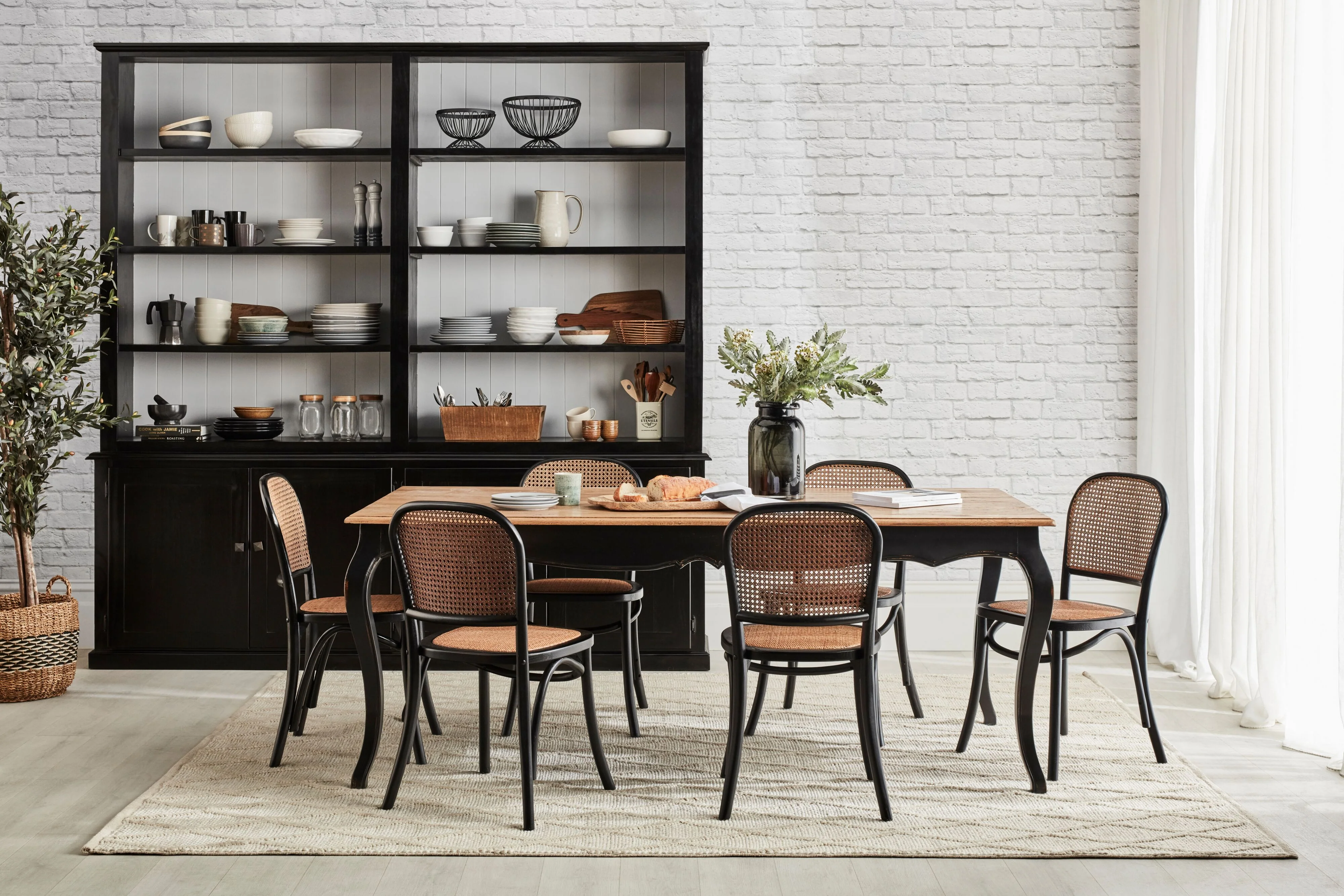 Provincial Oak Dining Table 200cm Black - Image 7