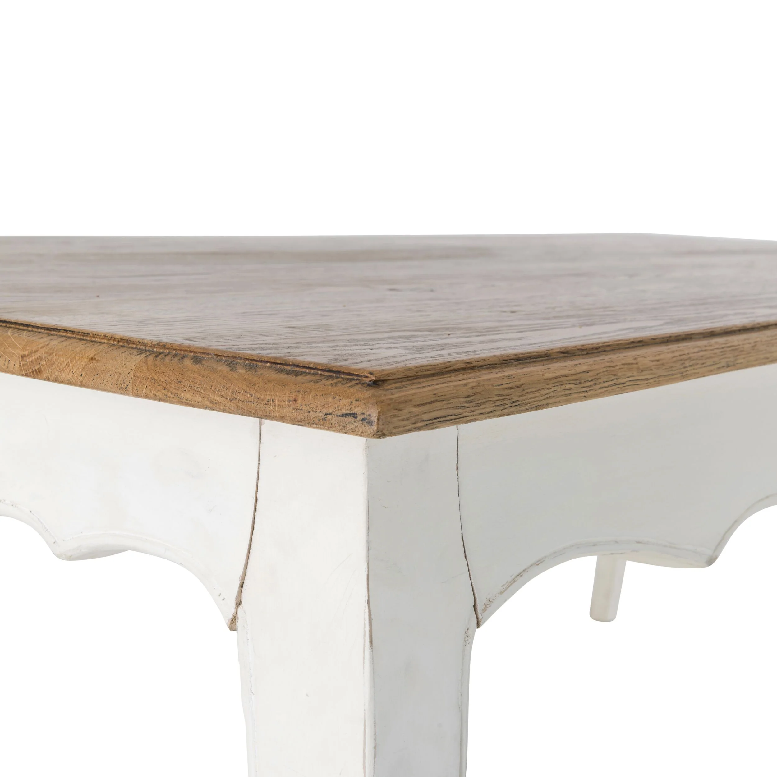 Provincial Oak Dining Table 200cm White - Image 3