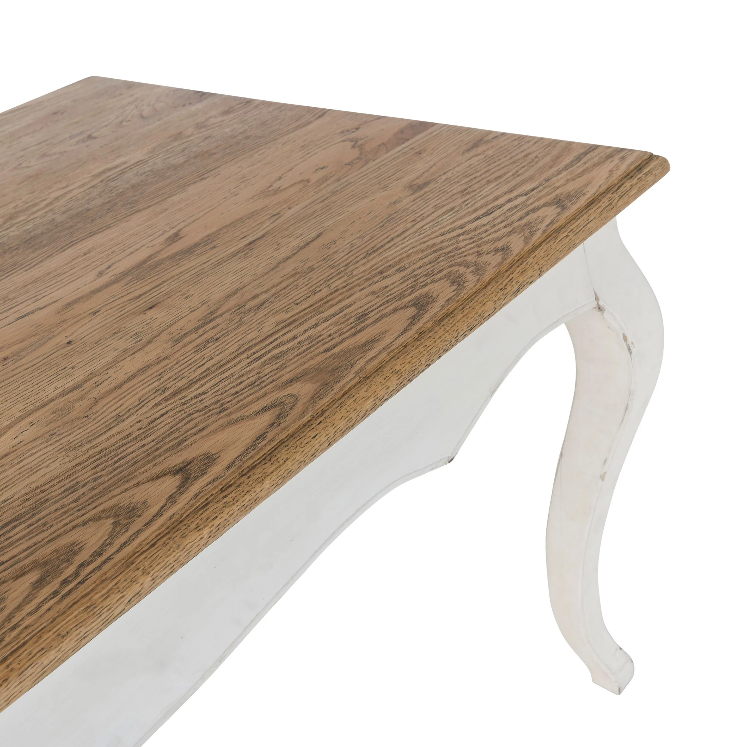 Provincial Oak Dining Table 200cm White - Image 4