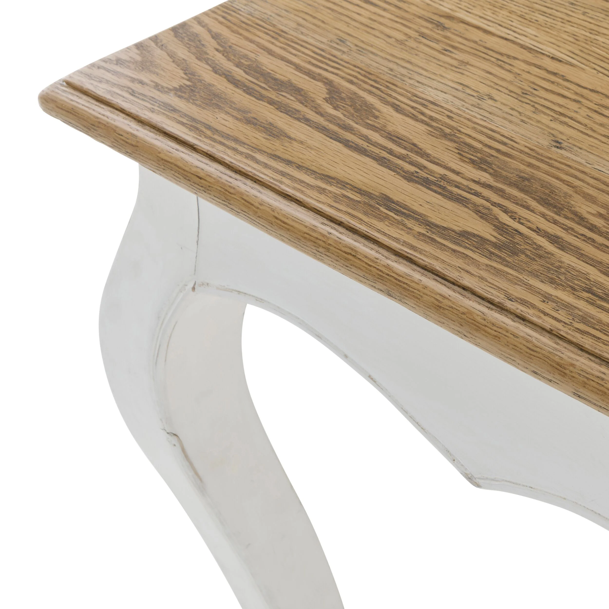 Provincial Oak Dining Table 200cm White - Image 5