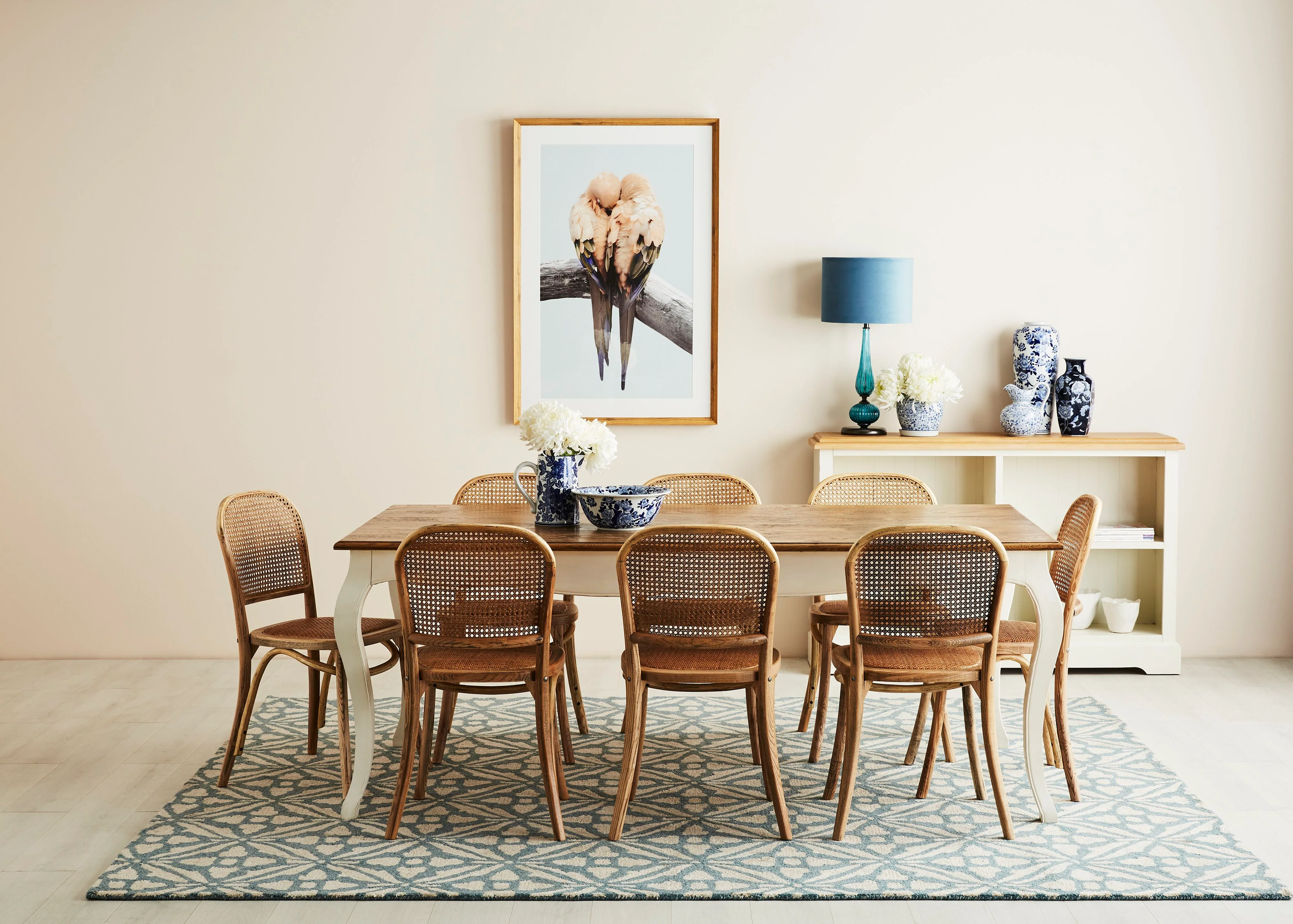 Provincial Oak Dining Table 200cm White - Image 7