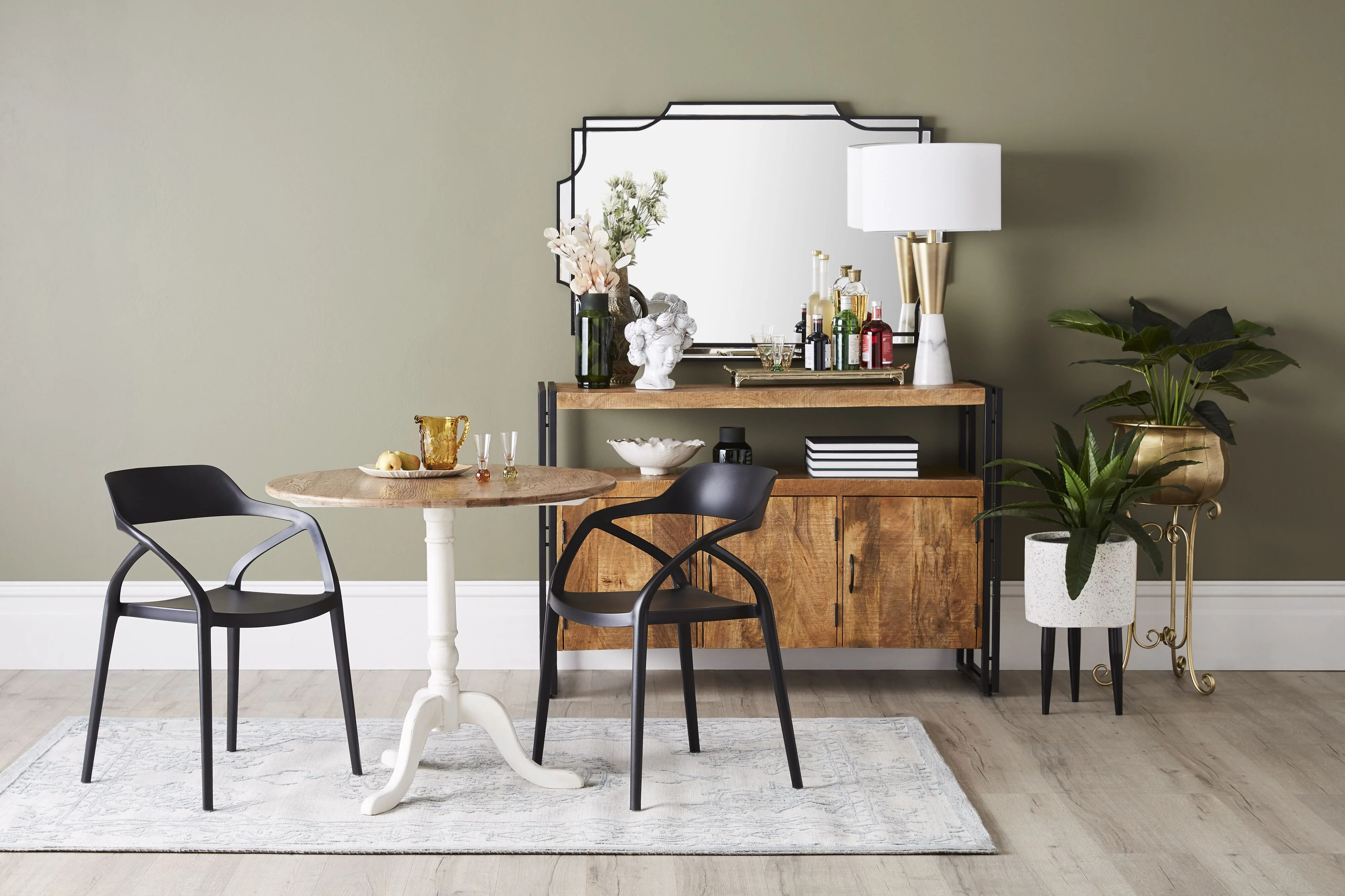 Provincial Oak Drop-Down Cafe Table - Image 7
