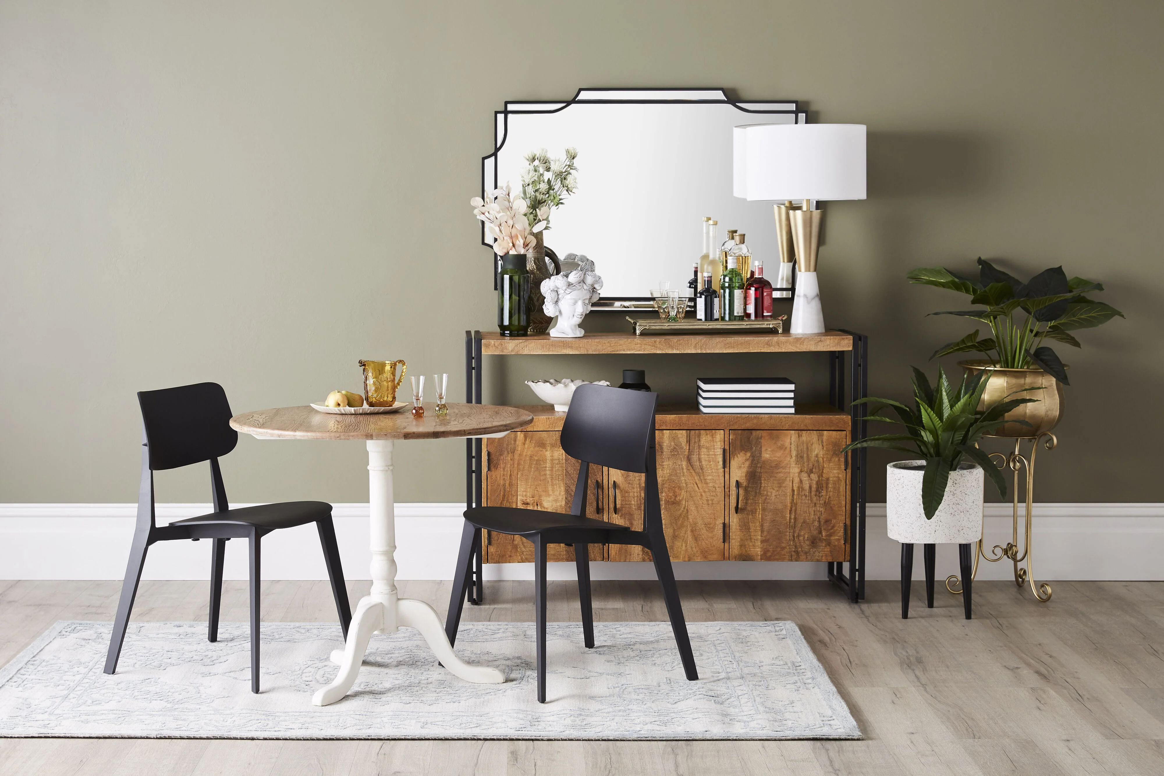 Provincial Oak Drop-Down Cafe Table - Image 9