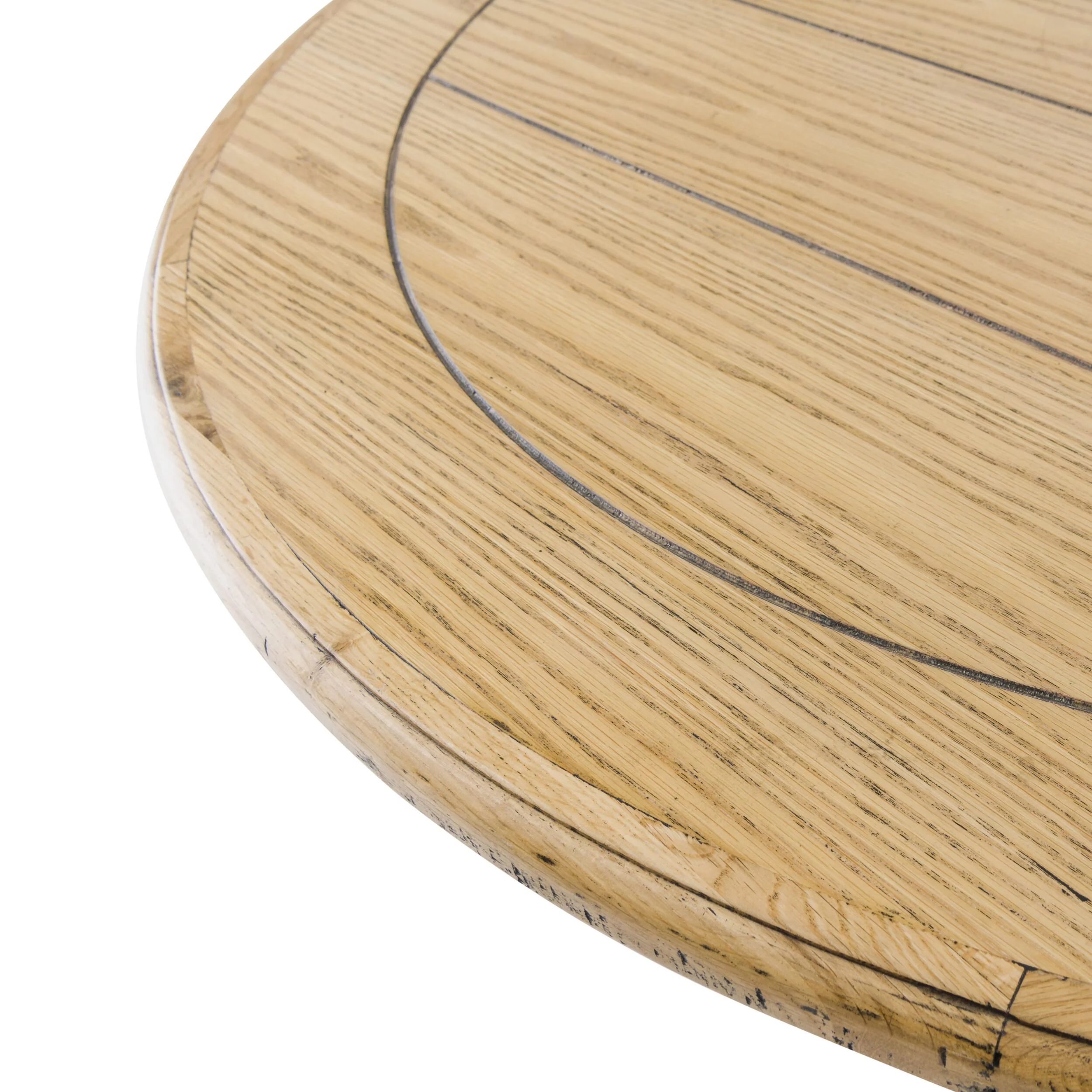 Provincial Oak Round Dining Table 140cm Distressed White - Image 4
