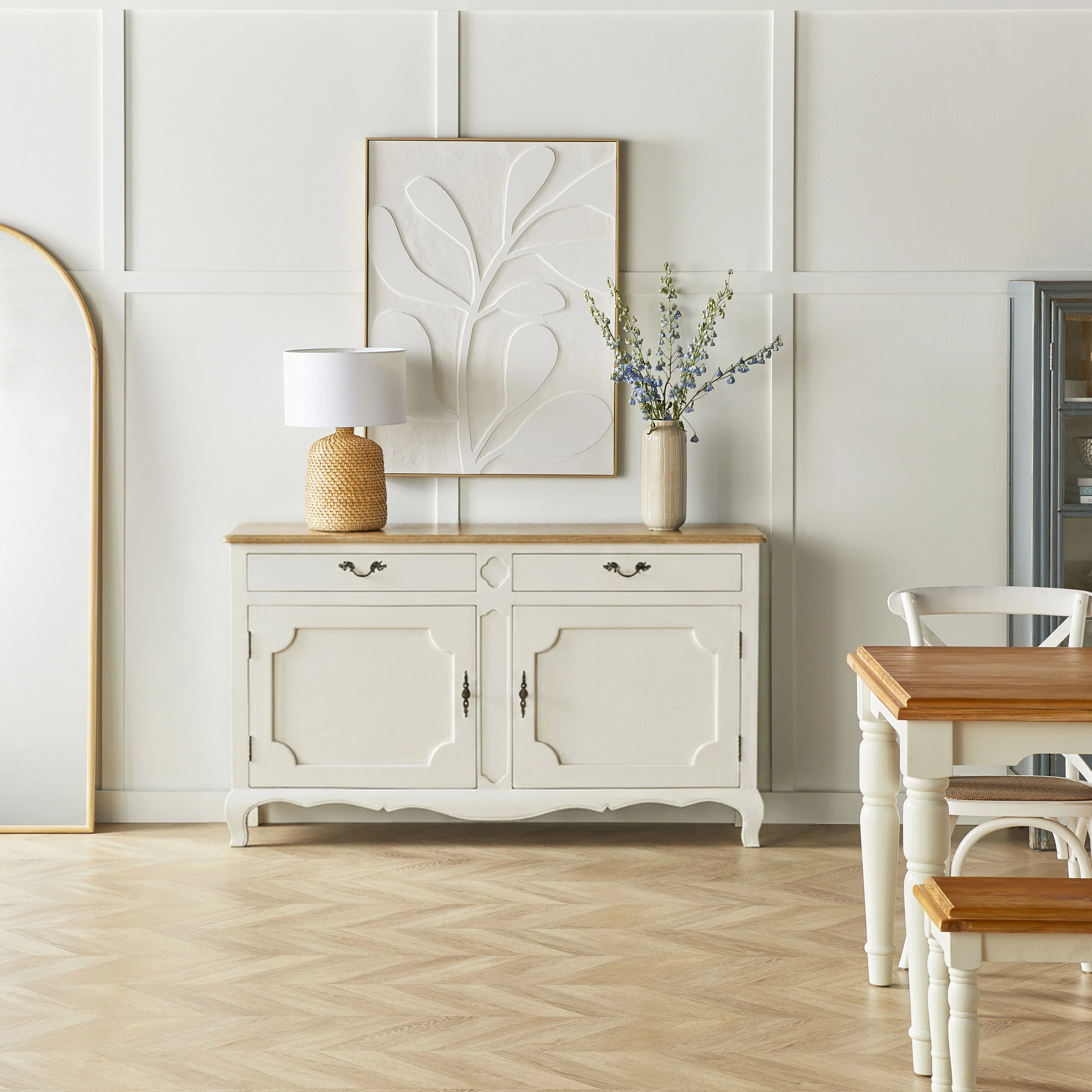 Provincial Oak Sideboard White - Image 3
