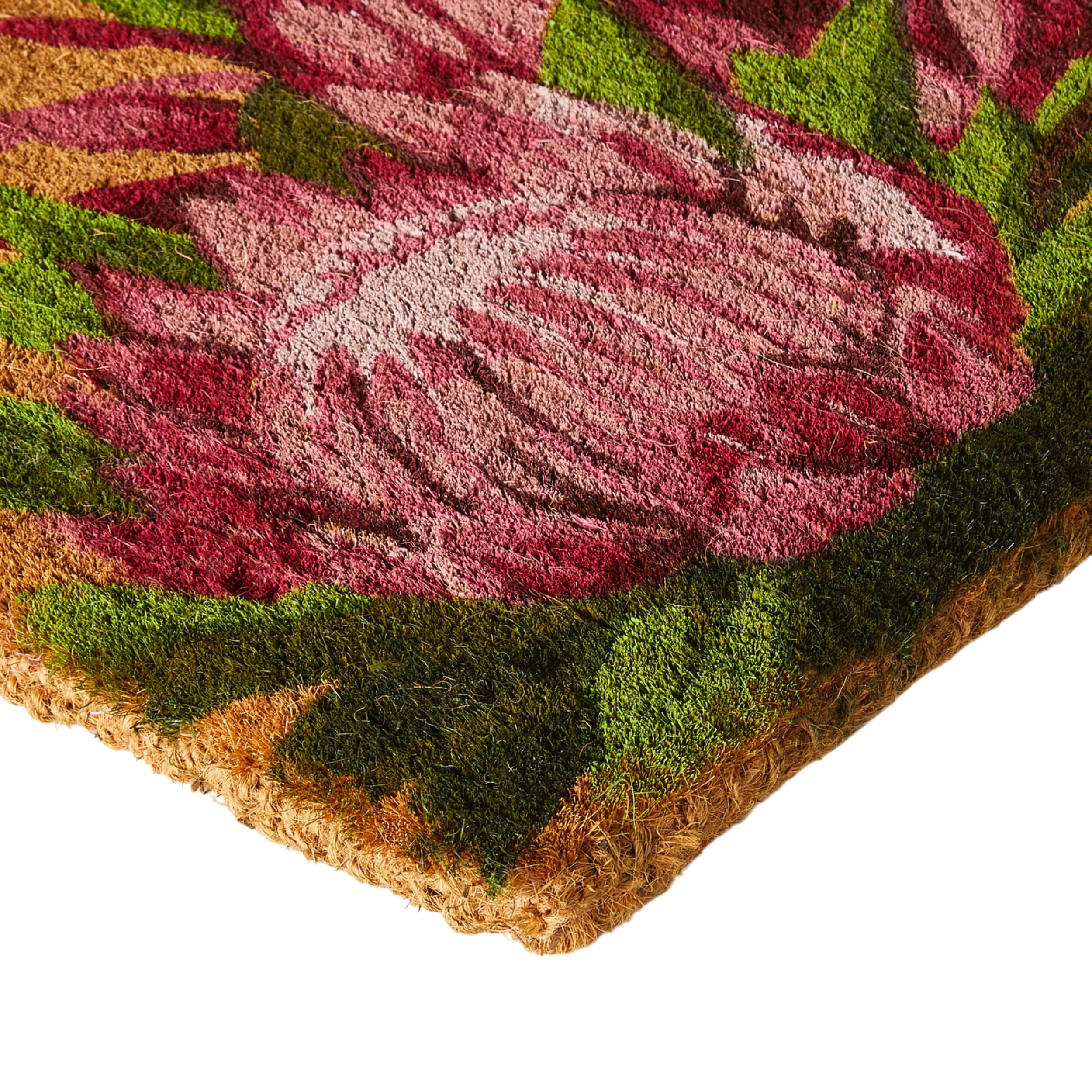 Raspberry Protea Coir Doormat 75x45cm - Image 2