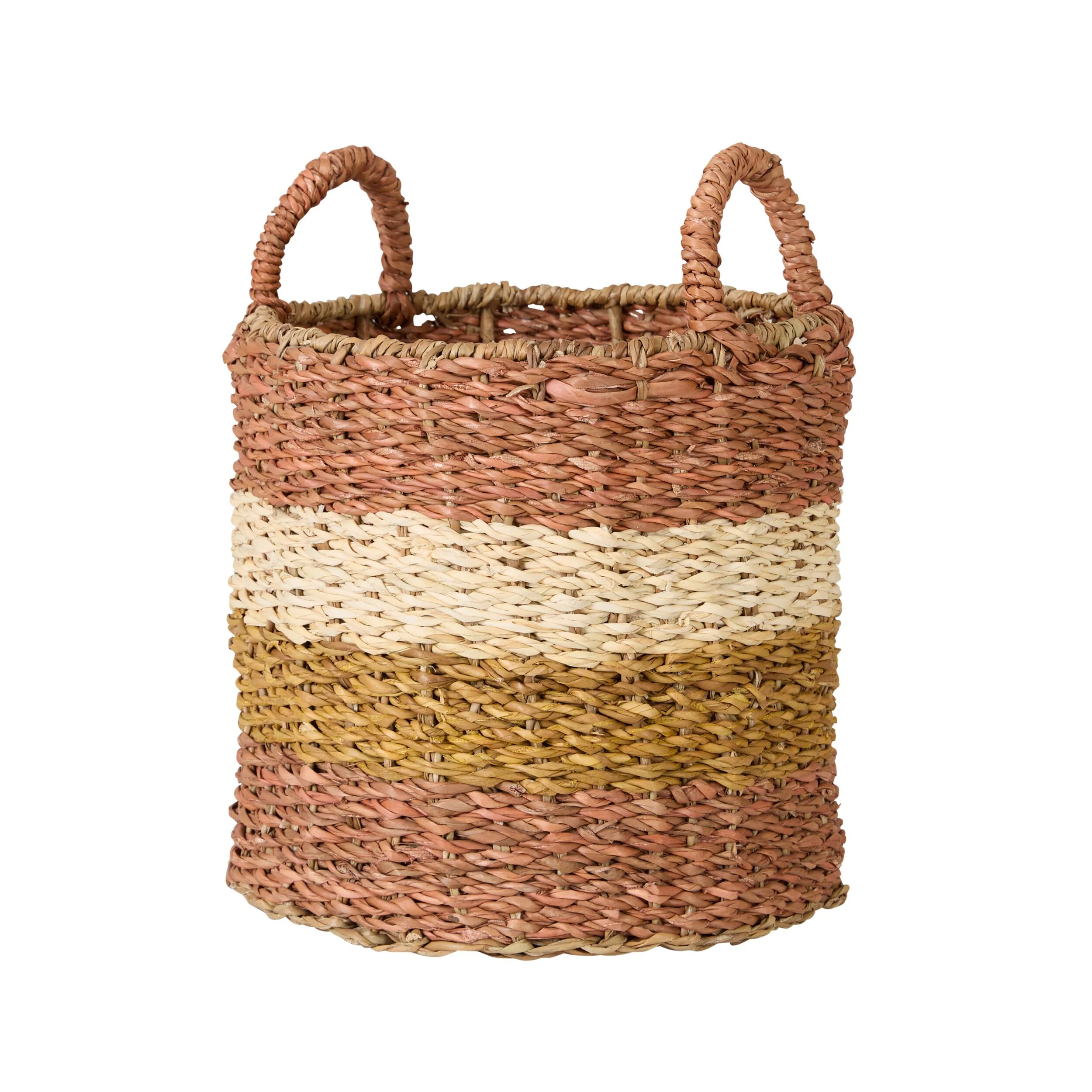 Ravani Wide Stripe Round Storage Basket Set of 3 - Image 3
