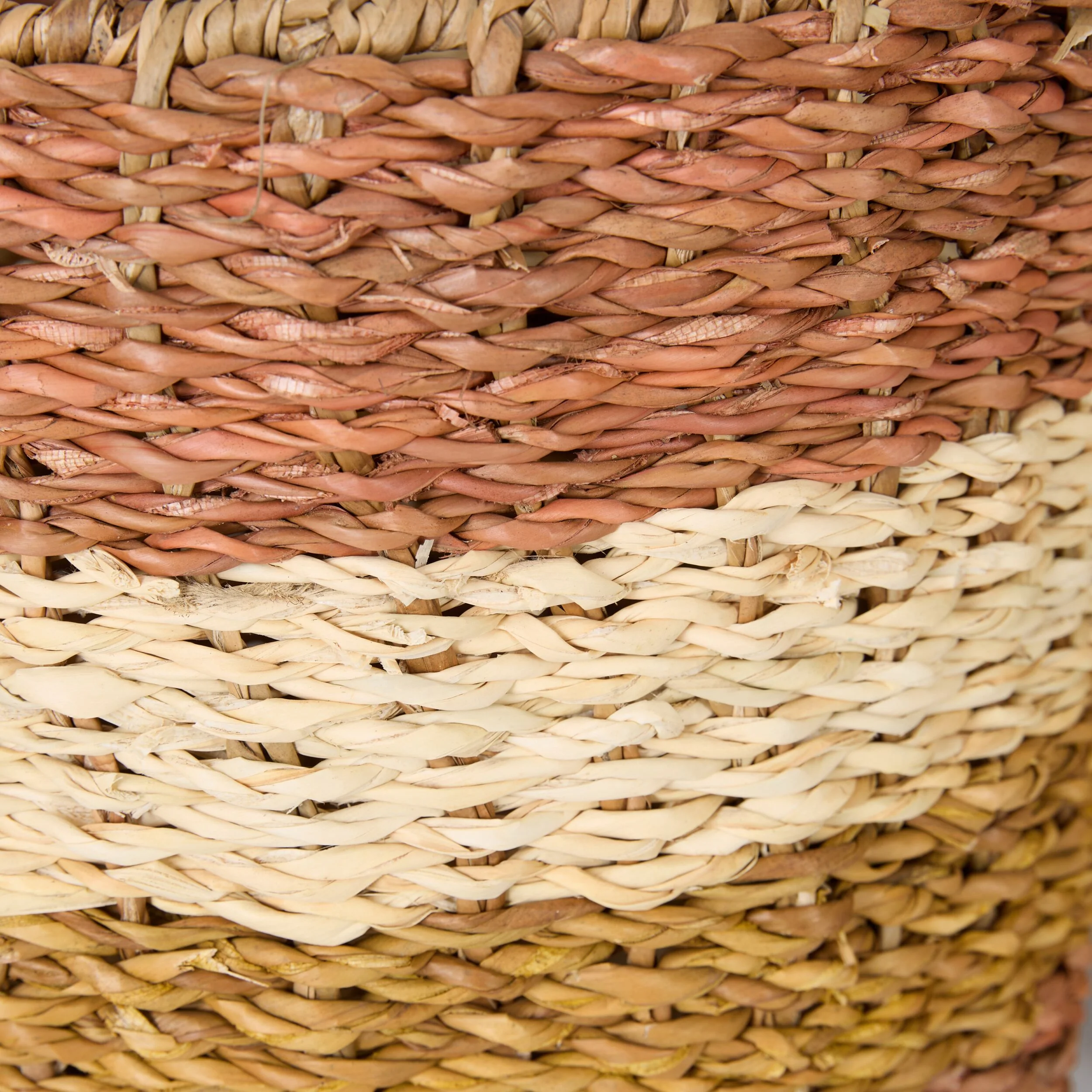 Ravani Wide Stripe Round Storage Basket Set of 3 - Image 6