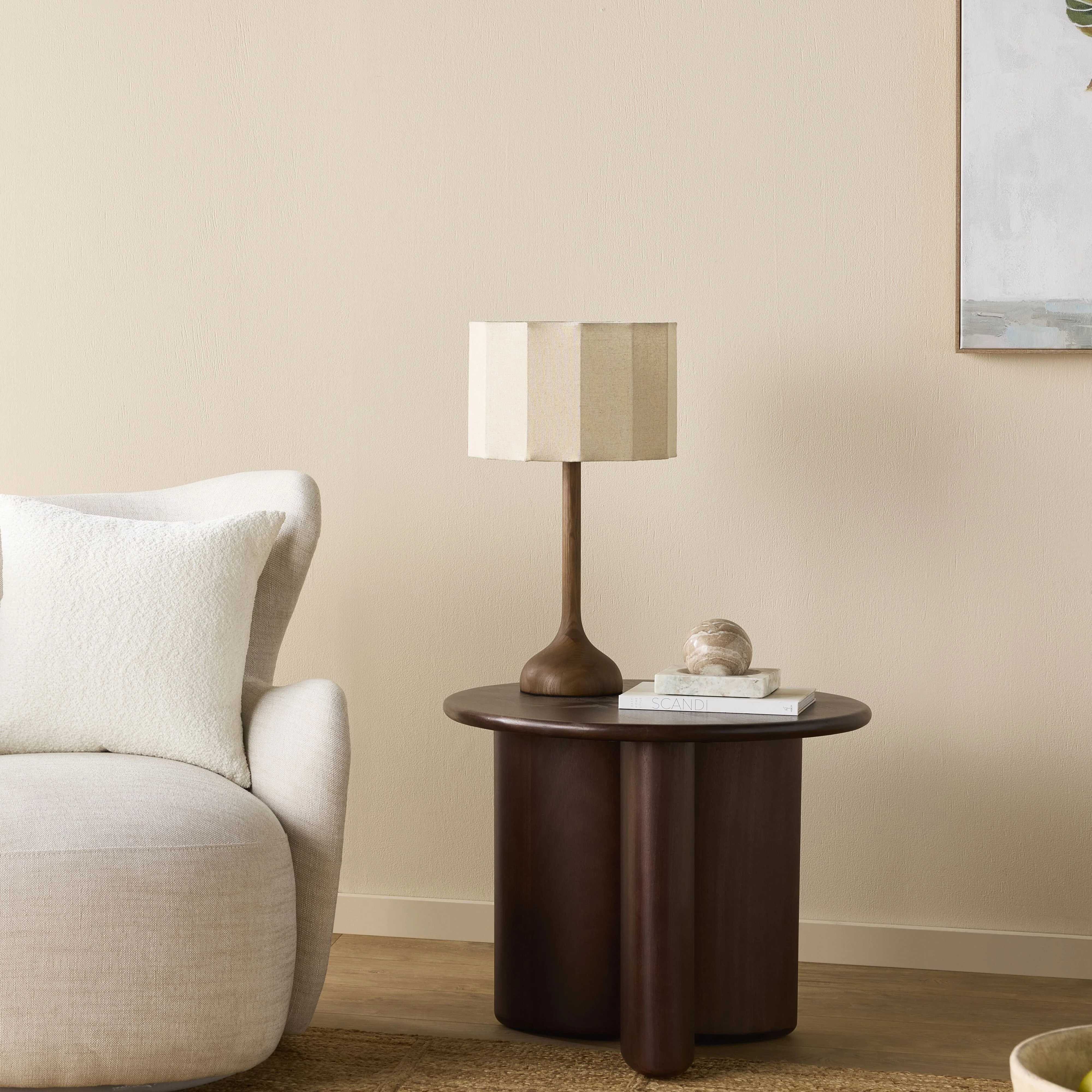 Ravi Wooden Table Lamp 55cm - Image 5