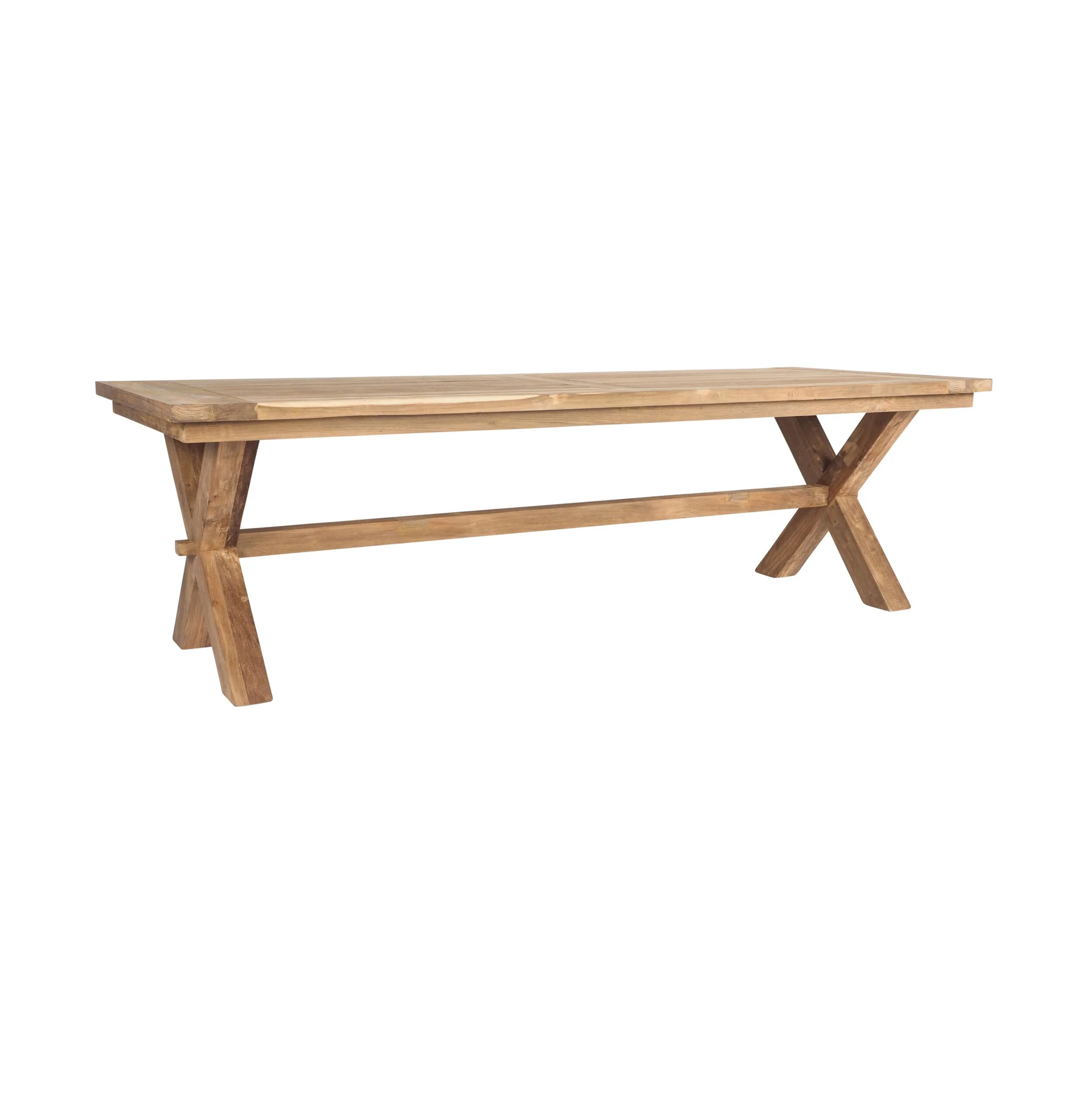 Reclaimed Teak Outdoor Dining Table 260cm - 3 Pce Package - Image 2