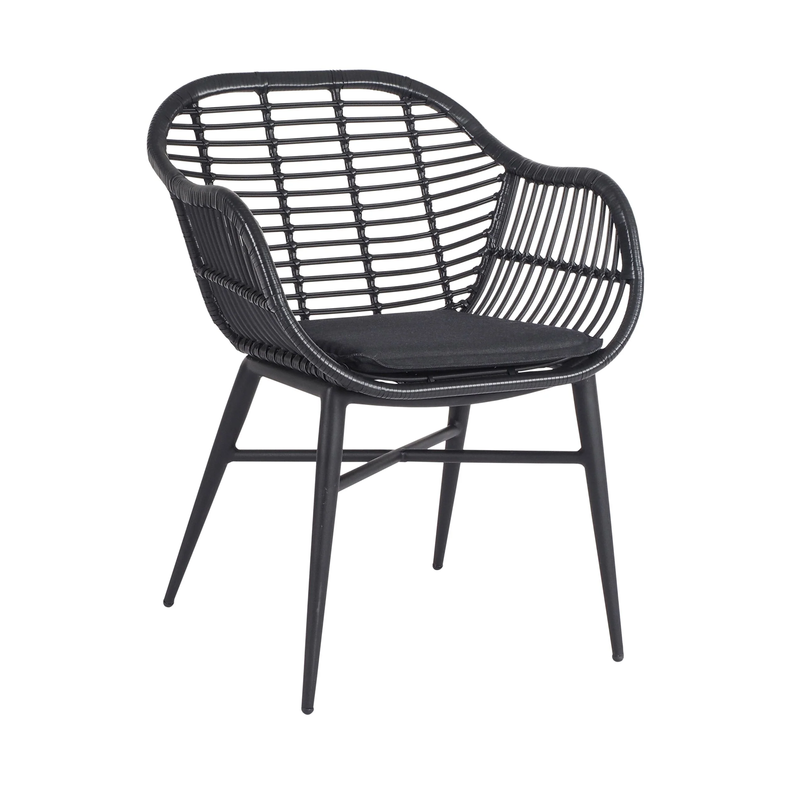 Reclaimed Teak Dining Table 320cm with 8 Black Wicker Deck Chairs - Image 3