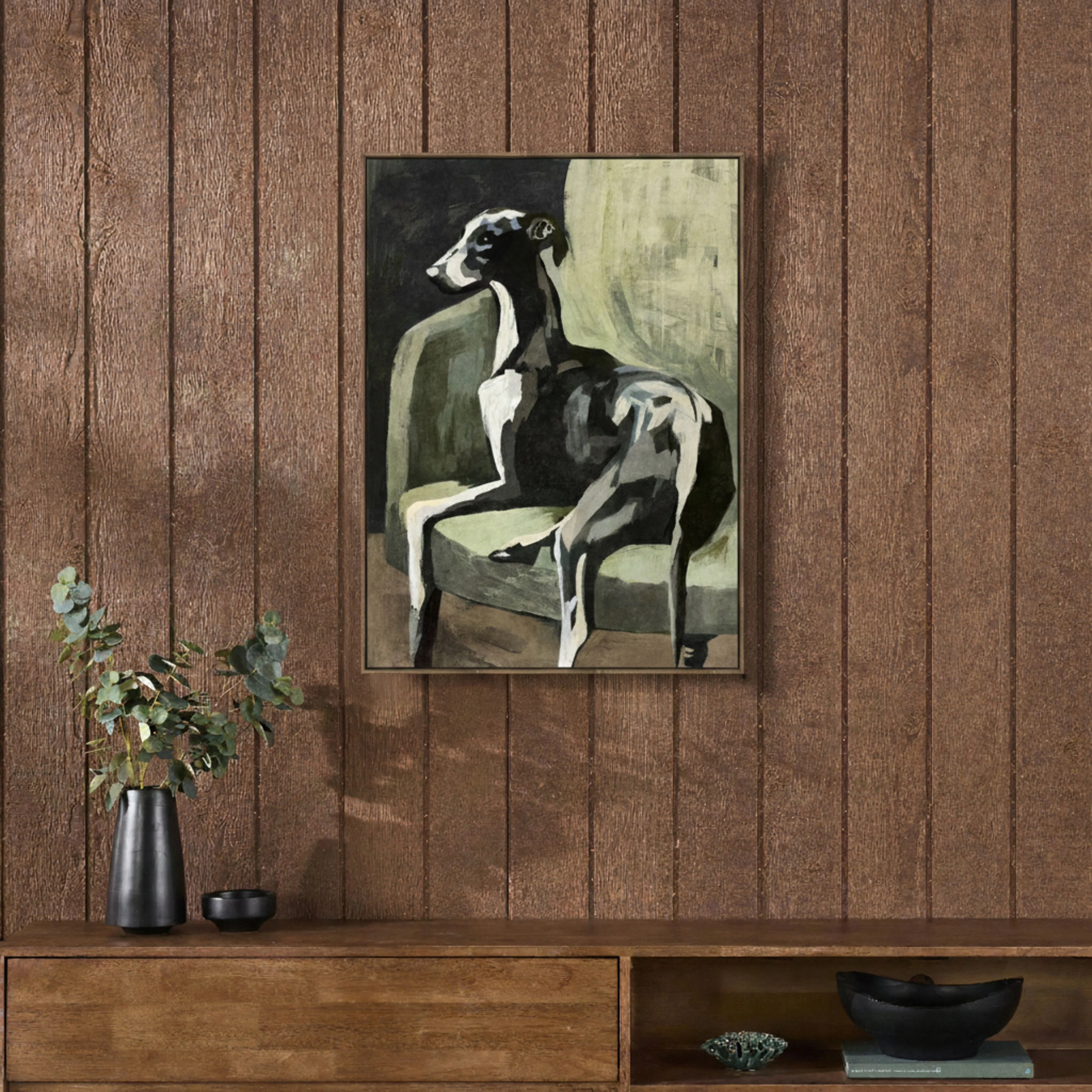 Regal and Lazing Framed Textured Print 60x80cm - Image 2