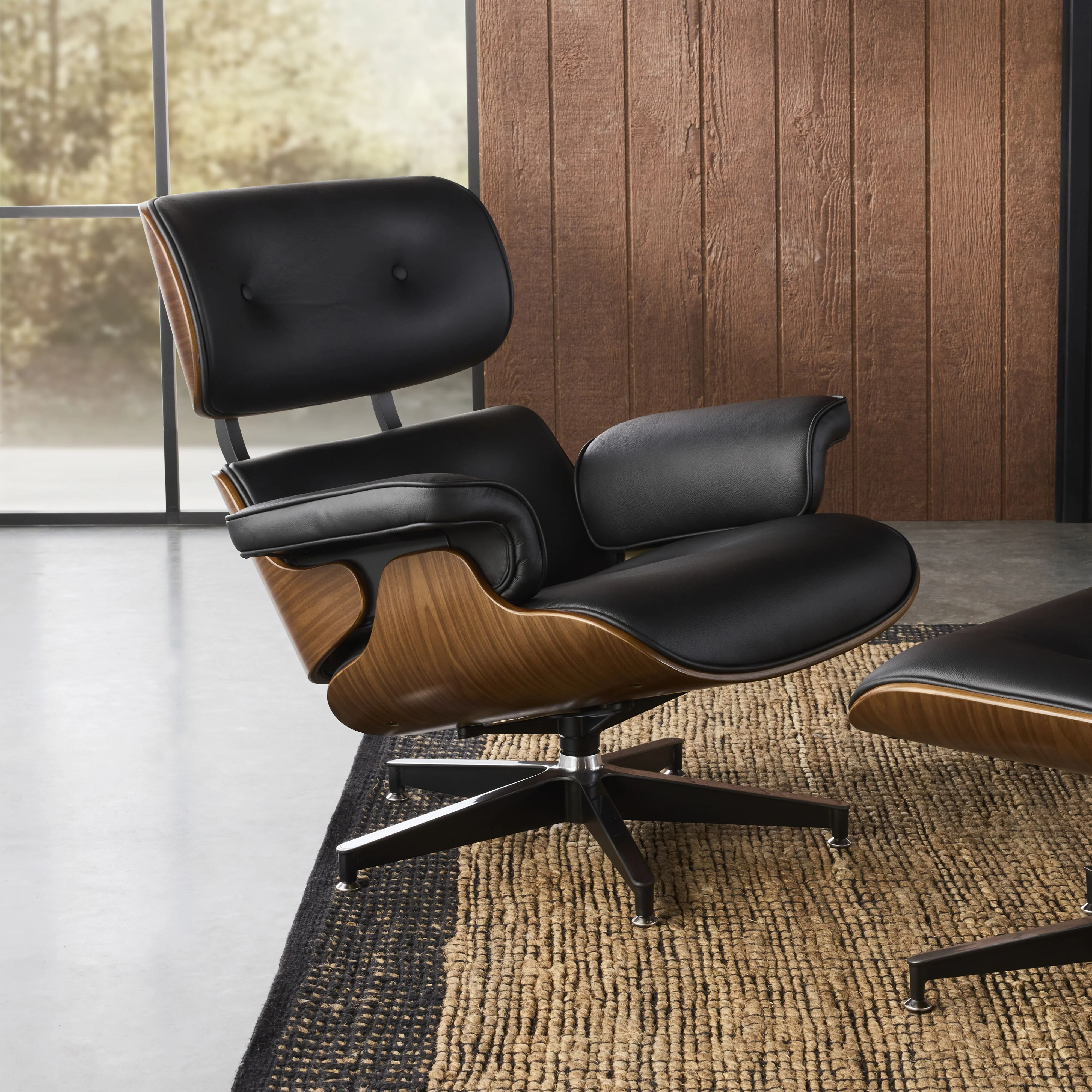Replica Eames Lounge Chair and Ottoman Black Leather - Image 10