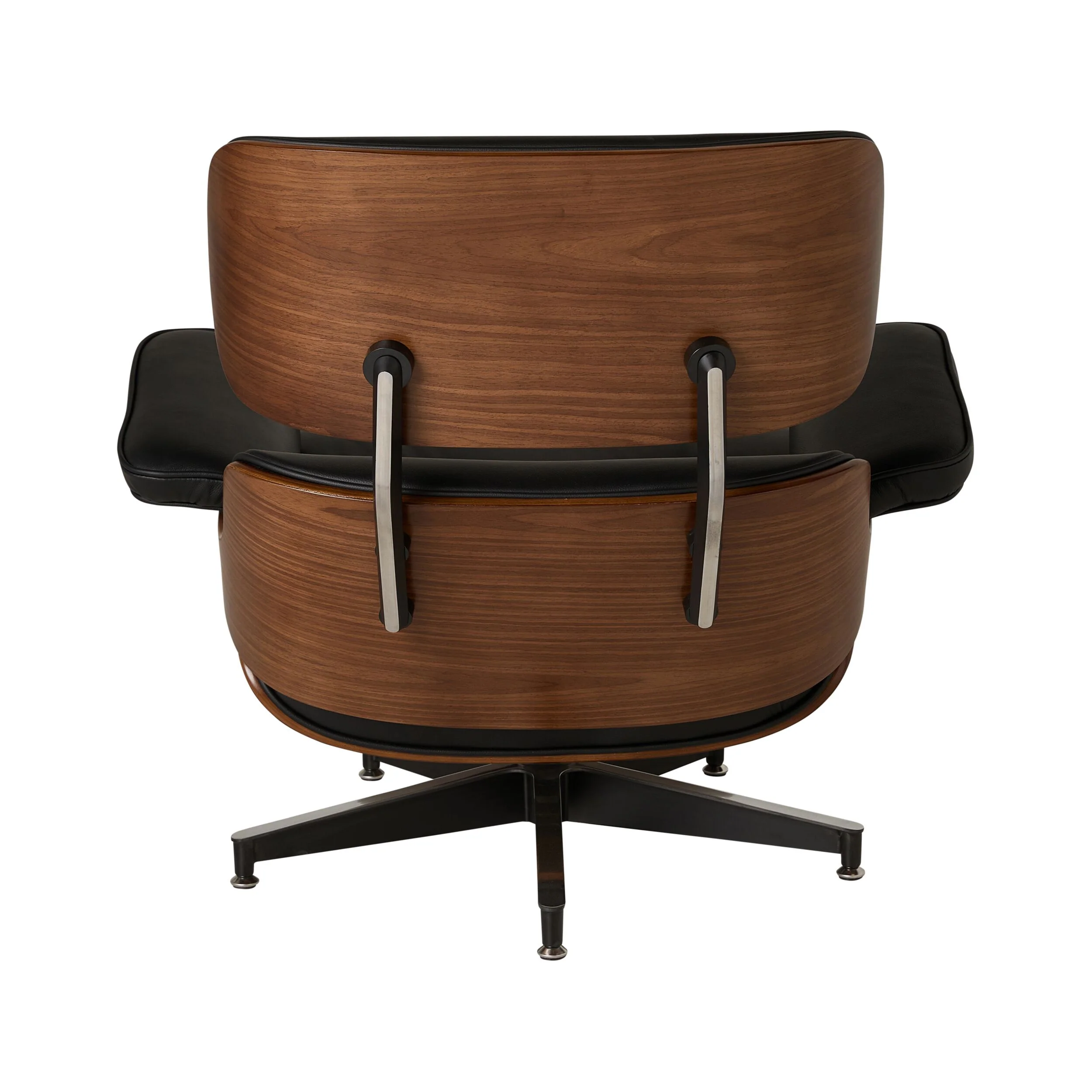 Replica Eames Lounge Chair and Ottoman Black Leather - Image 4