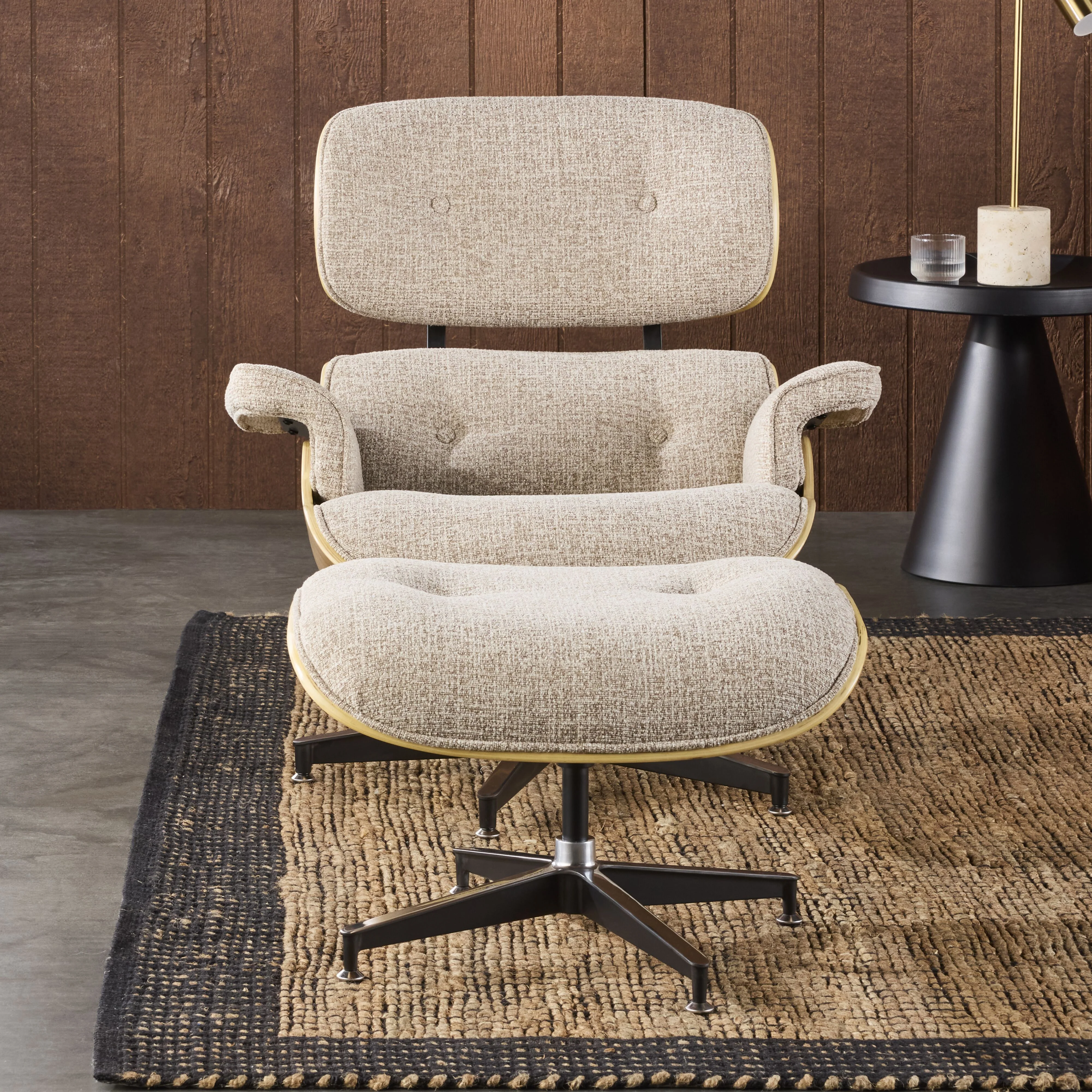 Replica Eames Lounge Chair and Ottoman Camel - Image 10