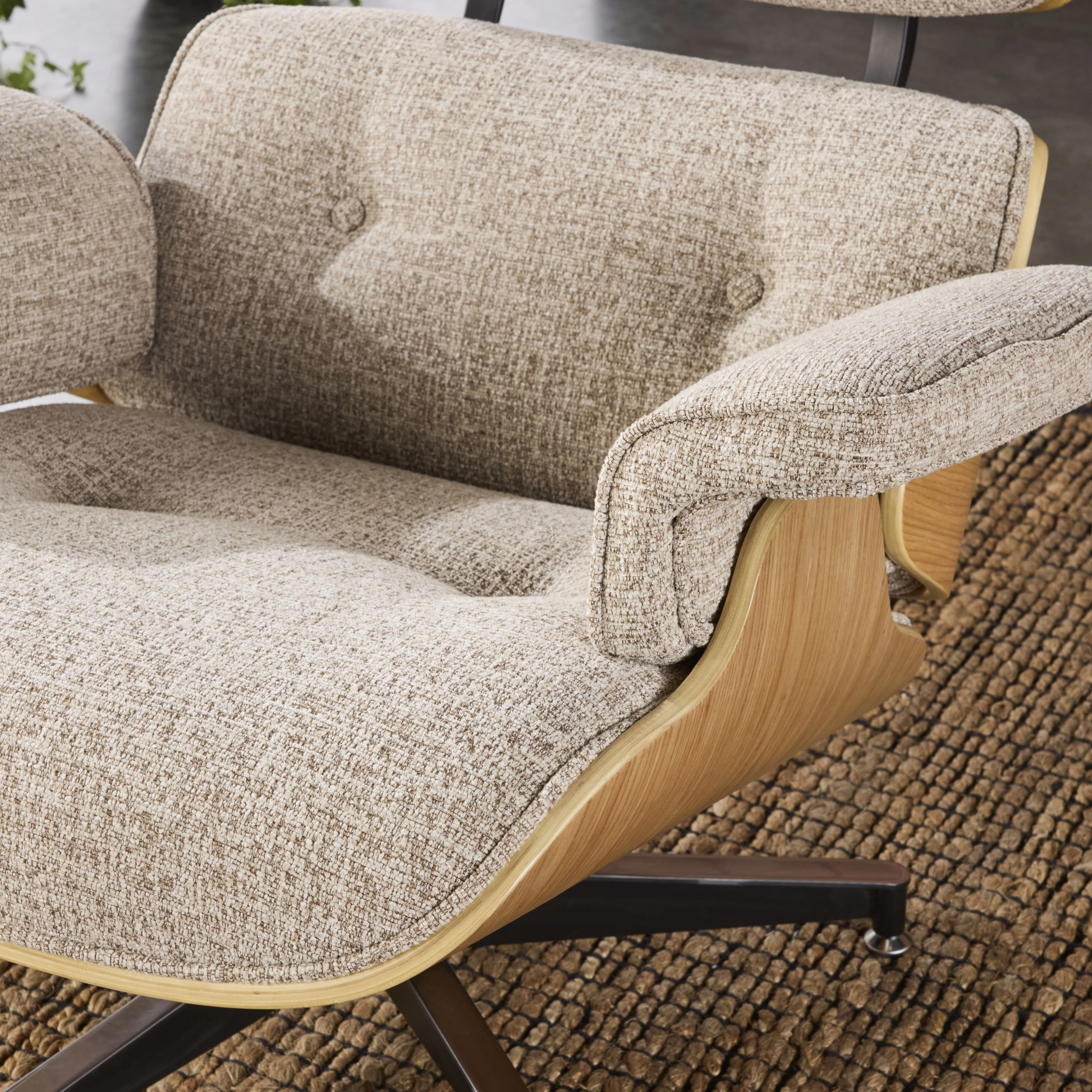 Replica Eames Lounge Chair and Ottoman Camel - Image 13