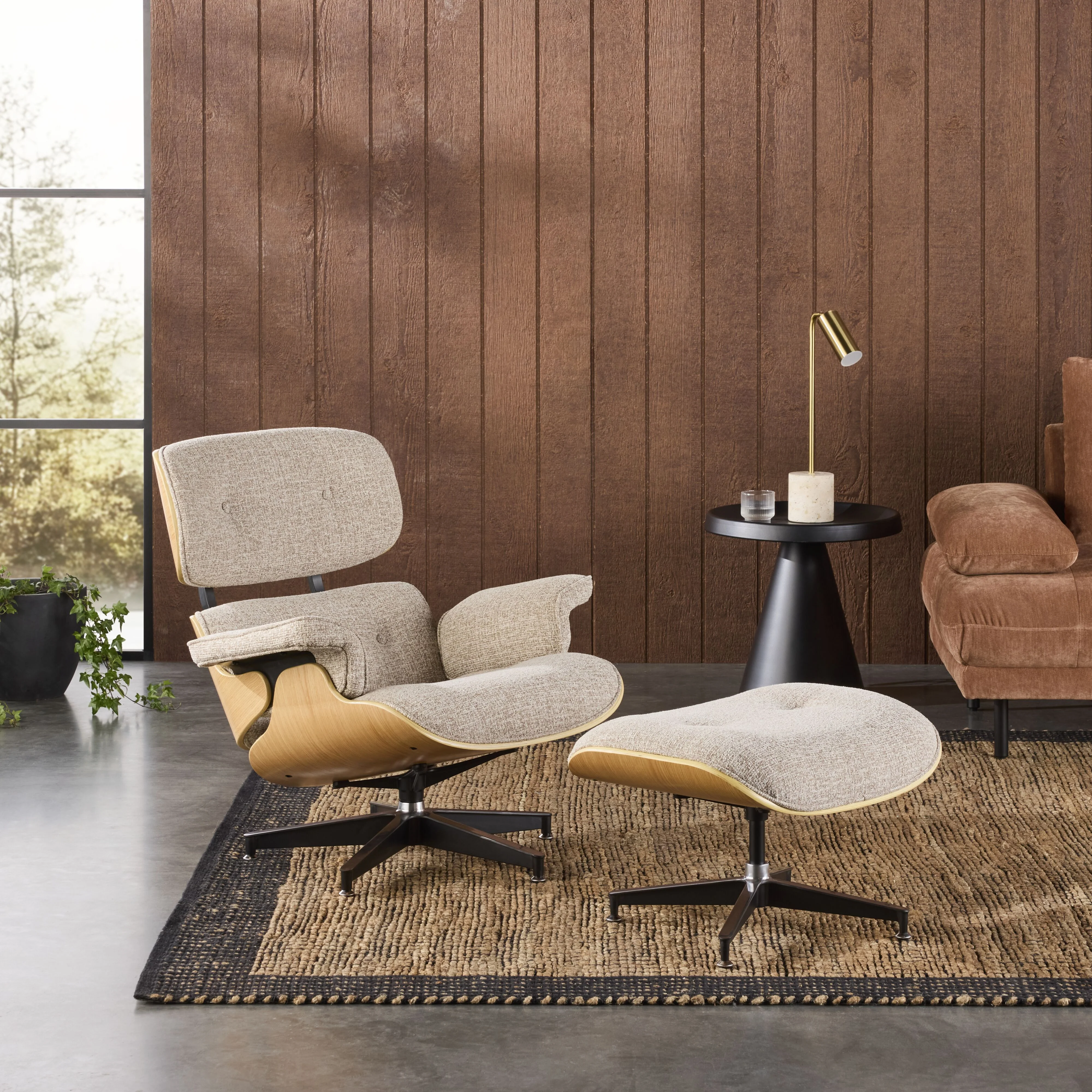 Replica Eames Lounge Chair and Ottoman Camel - Image 9