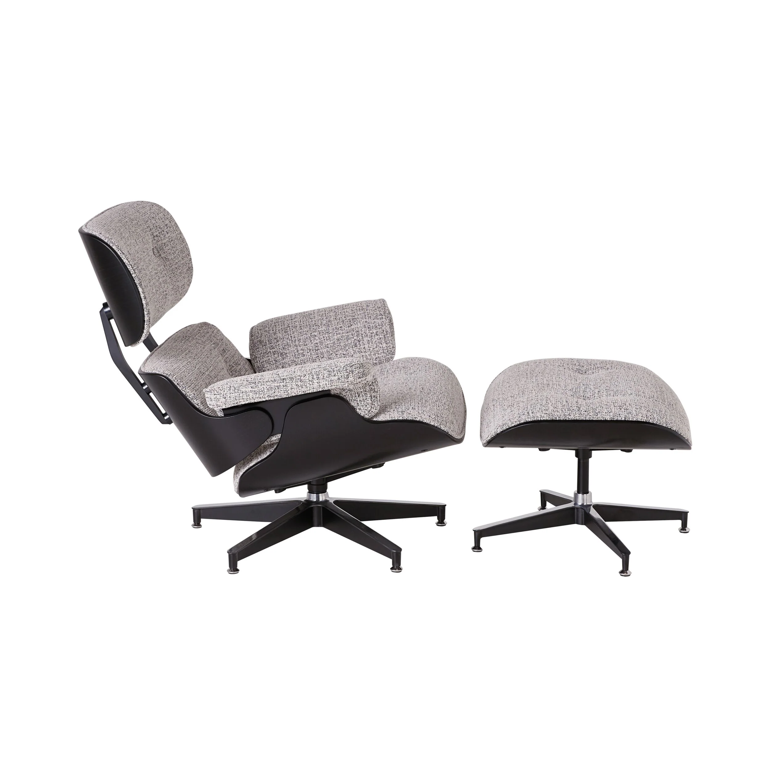 Replica Eames Lounge Chair and Ottoman Pepper - Image 3
