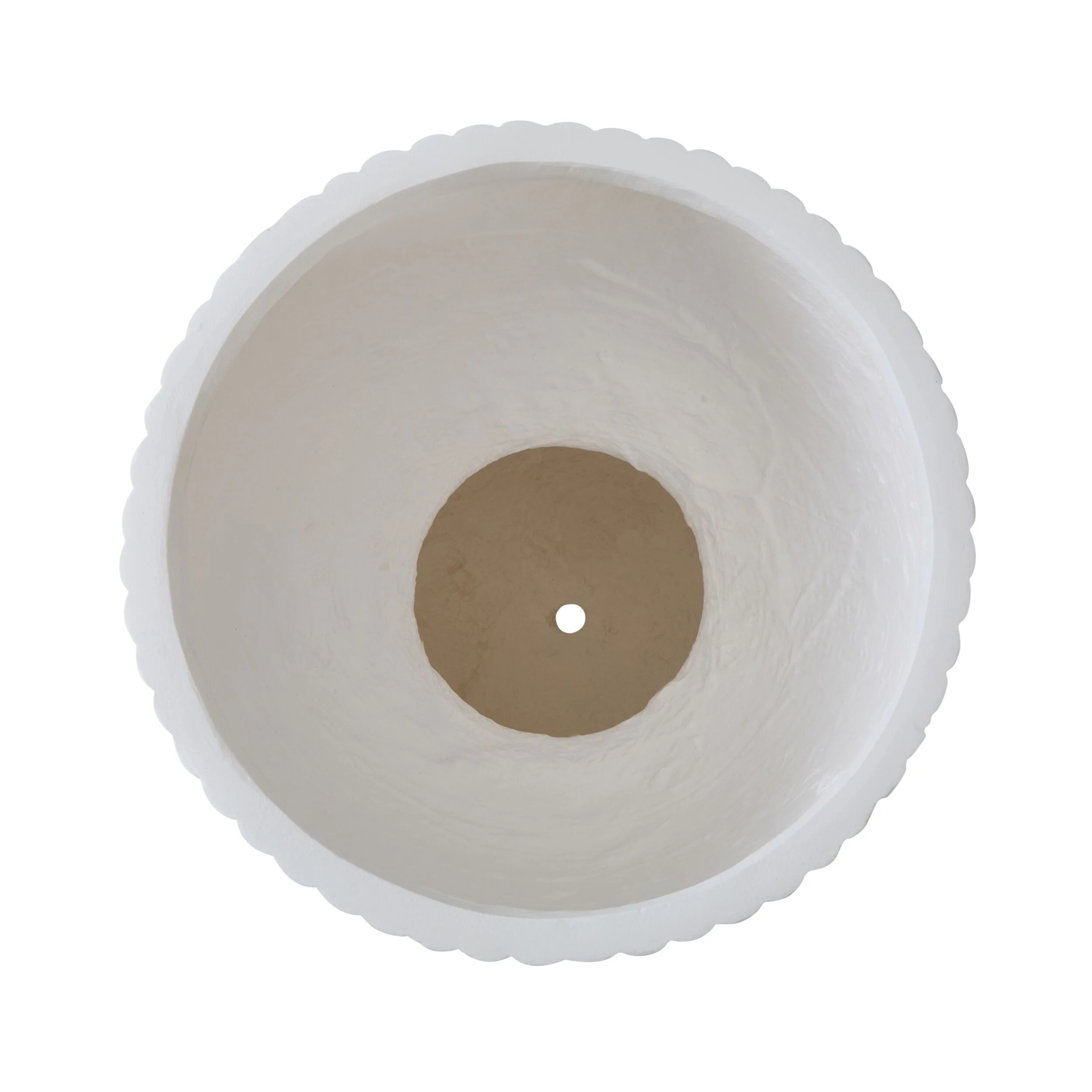 Ribbed Pedestal Urn White 54cm - Image 4