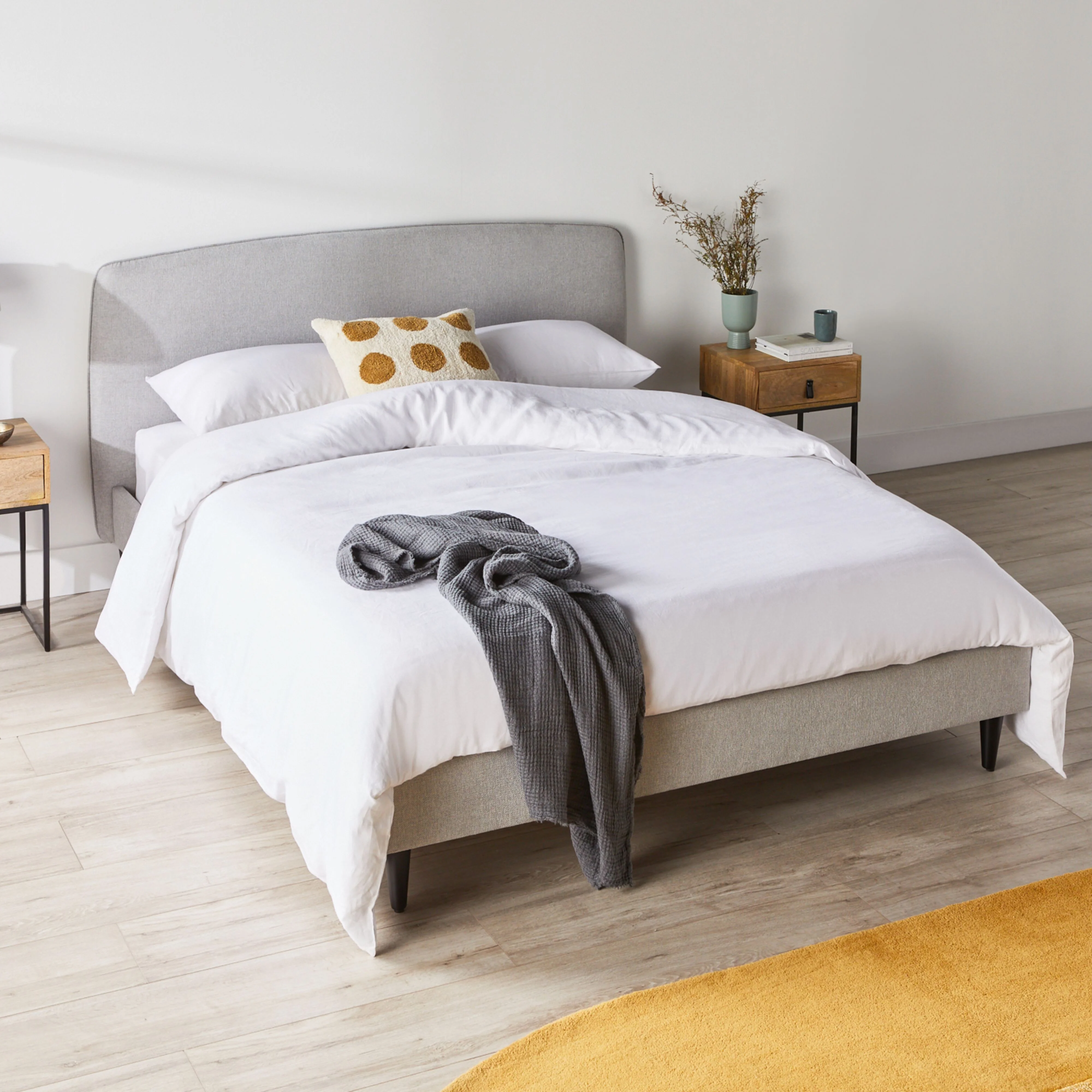 Riley Queen Bed Light Grey - Image 10