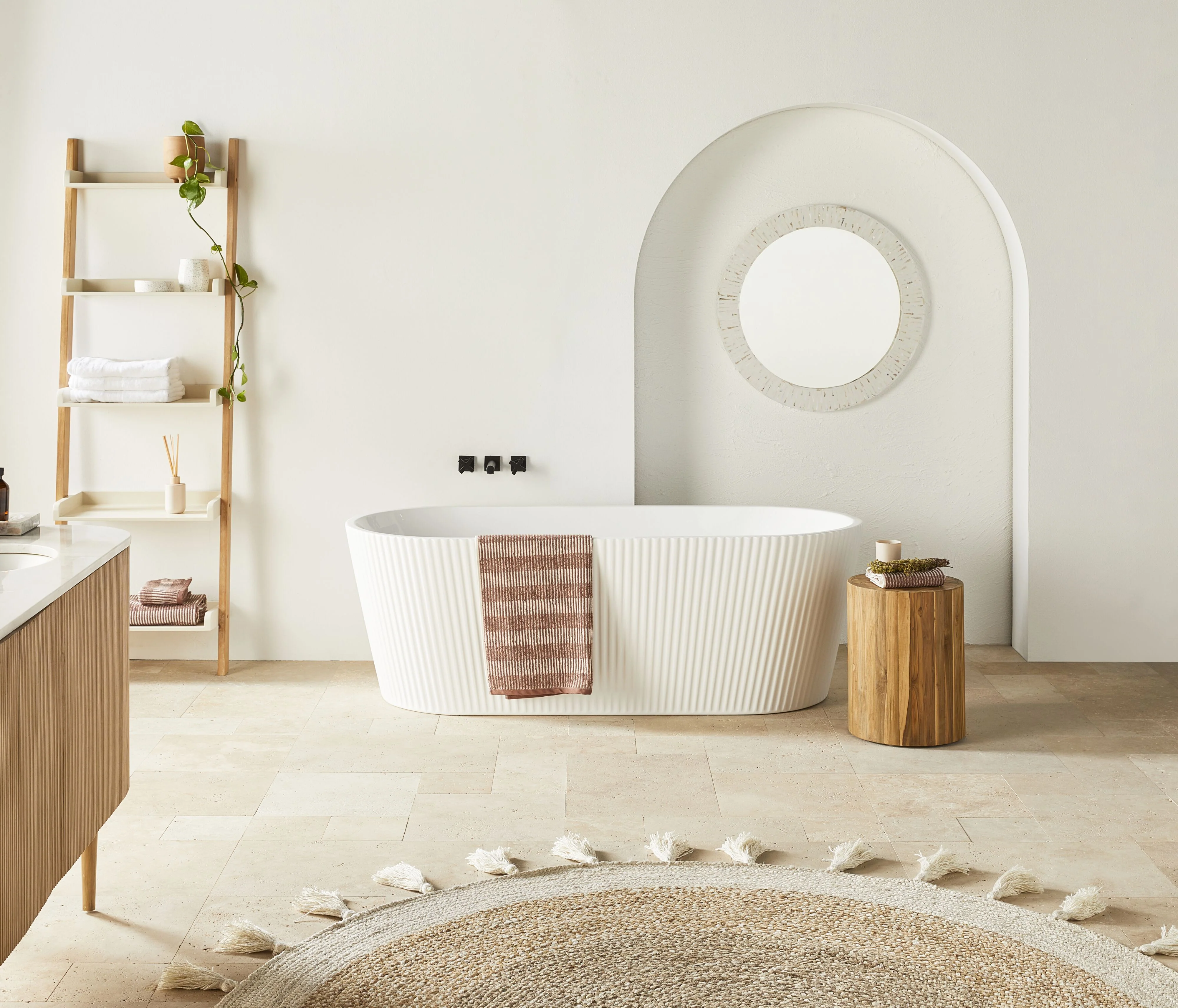 Ripple Bath 1700mm White - Image 6