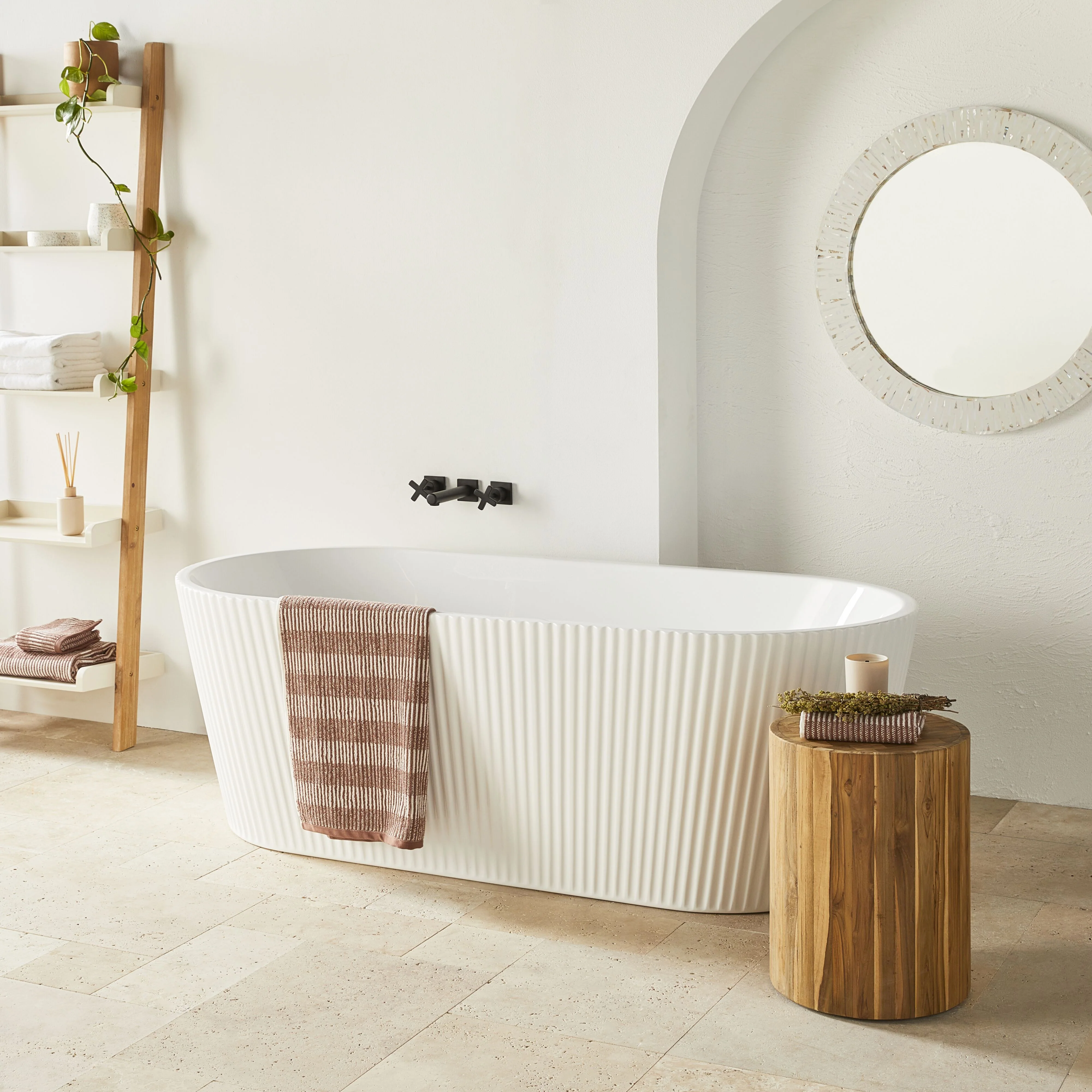 Ripple Bath 1700mm White - Image 7
