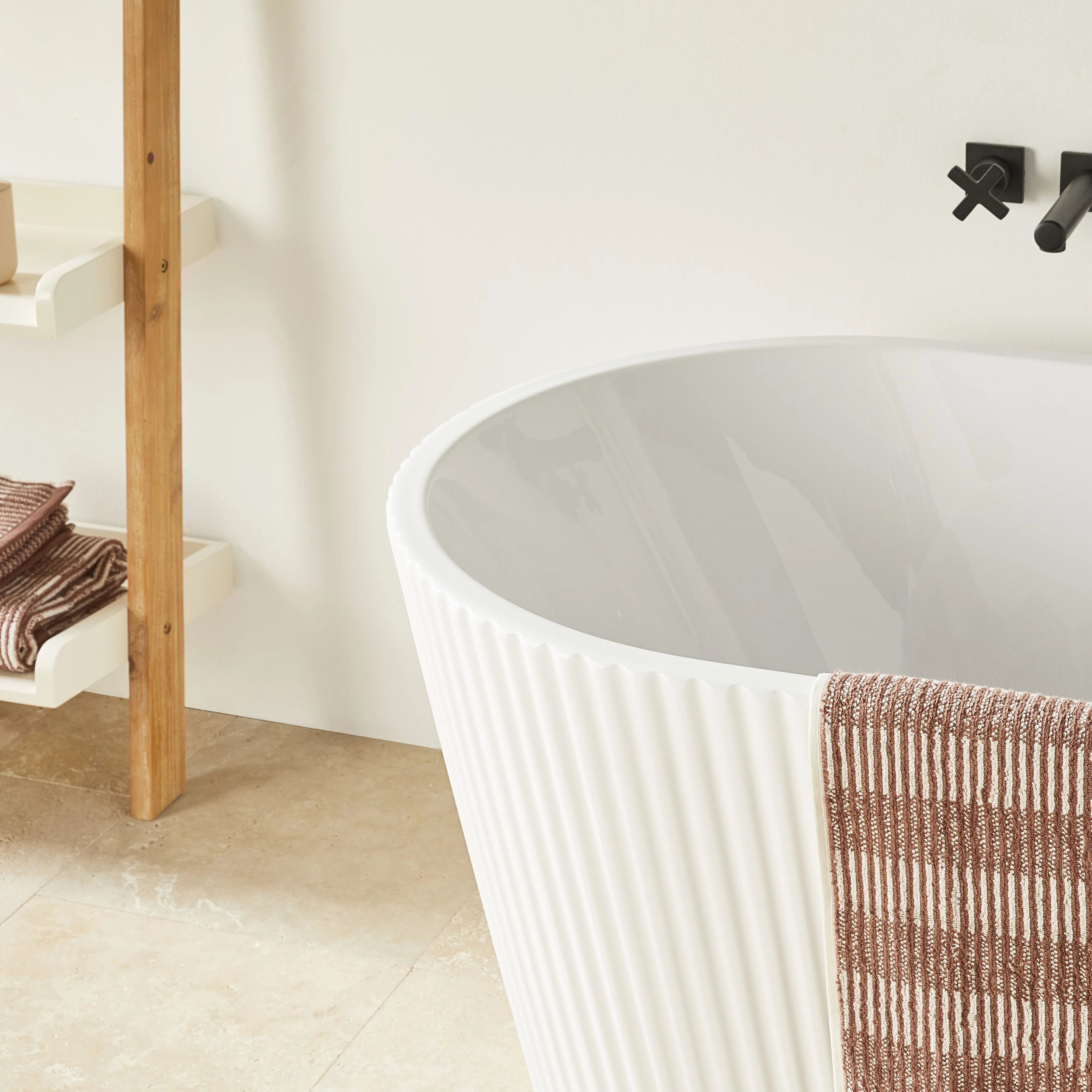 Ripple Bath 1700mm White - Image 8