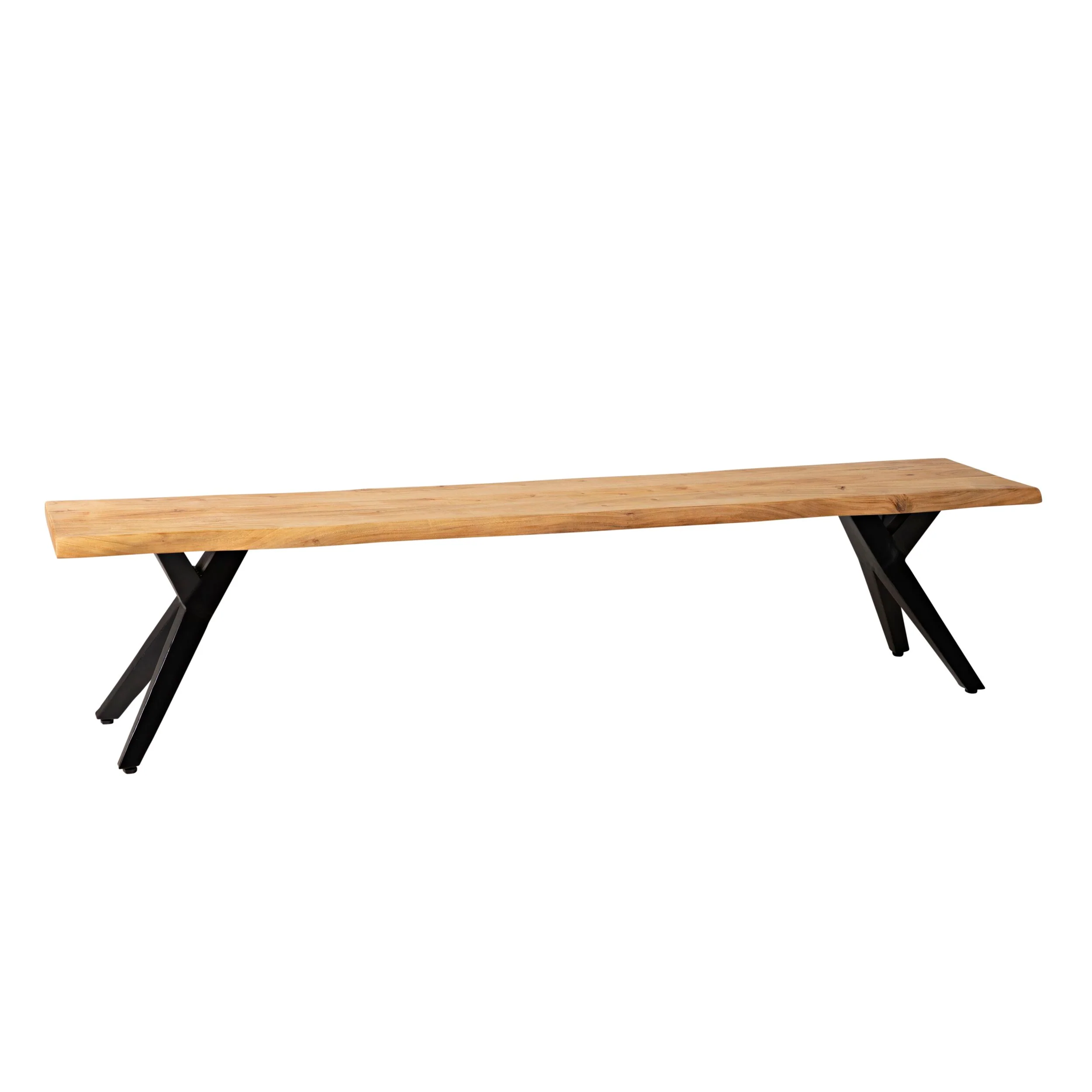 River Live Edge Timber Dining Bench 200cm - Image 2